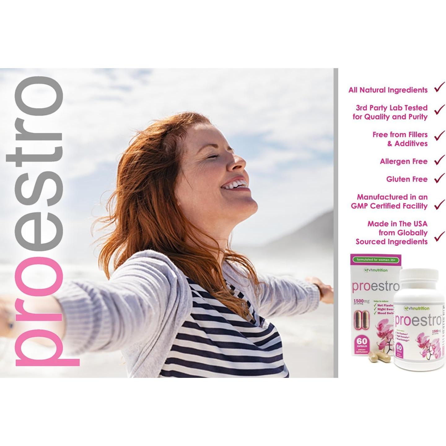 VH Nutrition PROESTRO | Suplemento Hormonal Natural 60 Cápsulas