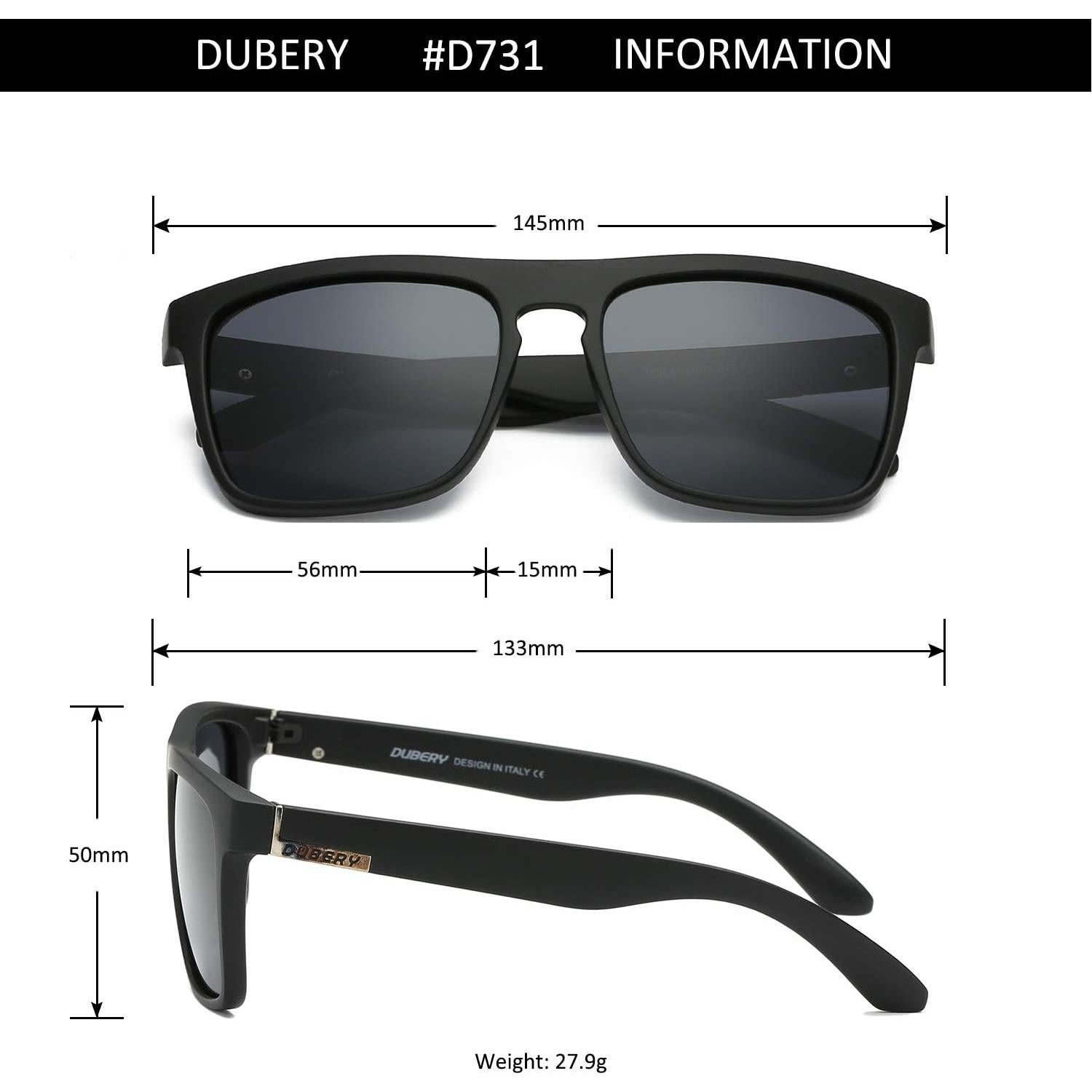 Gafas de sol DUBERY polarizadas UV400 unisex paquete de 2