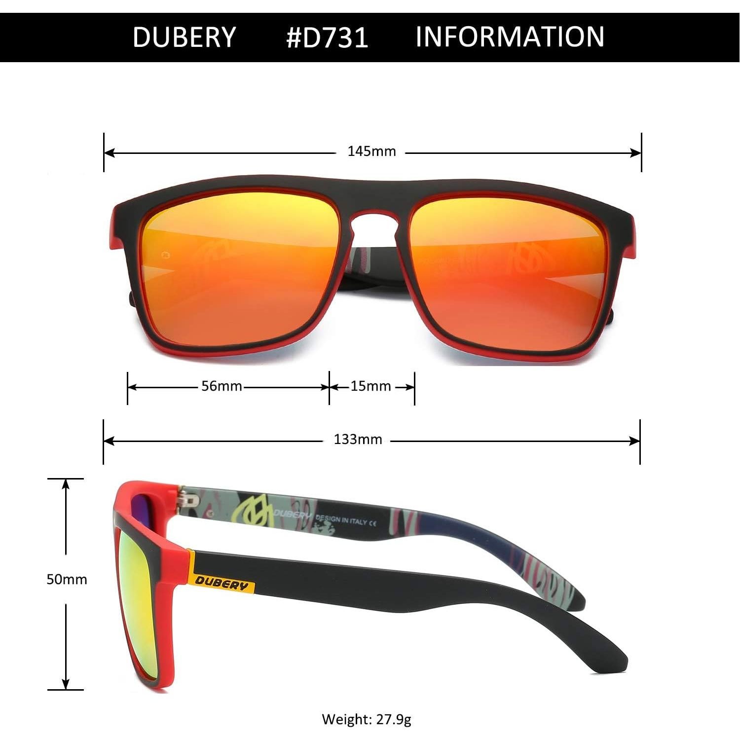 Gafas de sol polarizadas DUBERY unisex UV400 retro