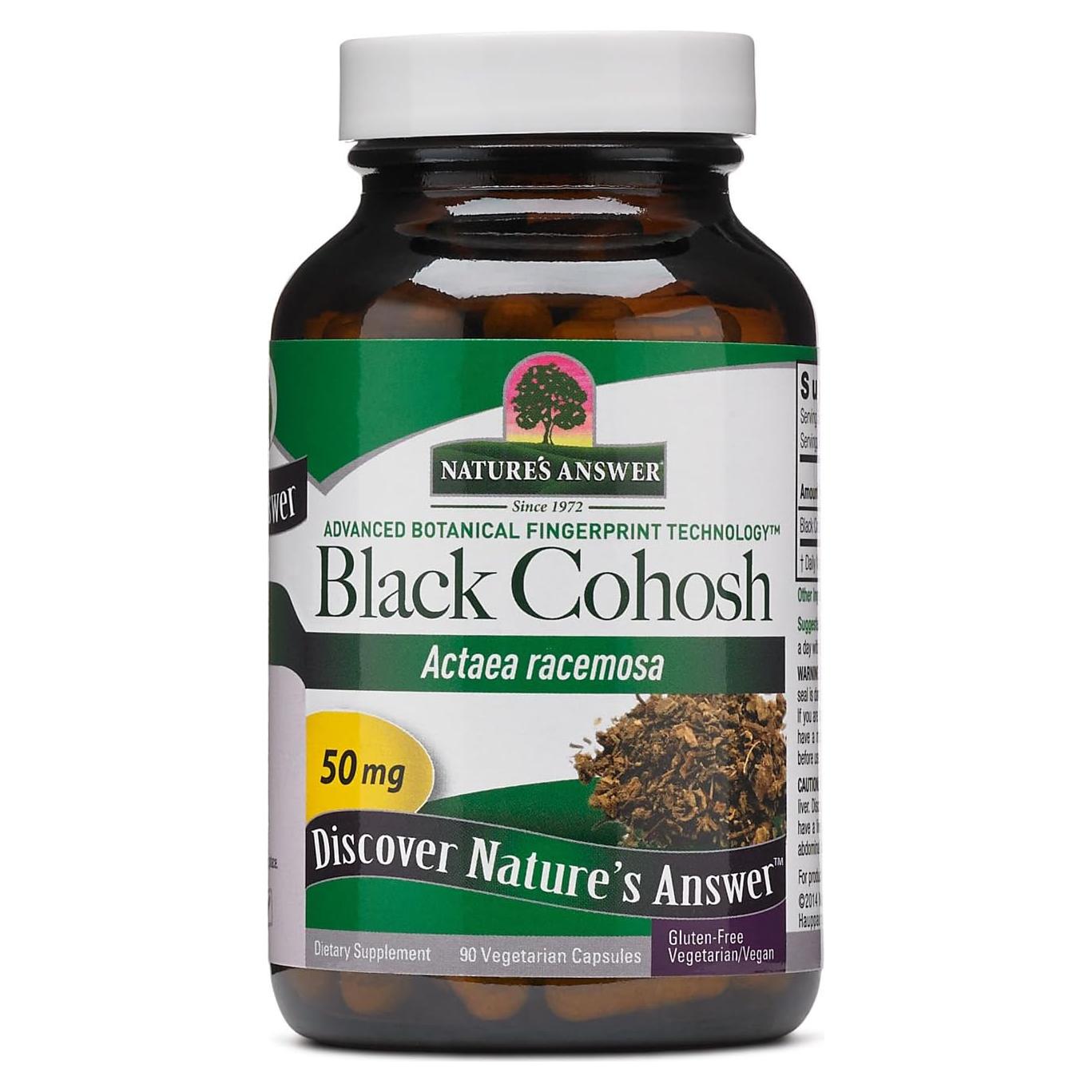 Polvo de raíz de Cohosh negro Natures Answer 50mg 90 cápsulas