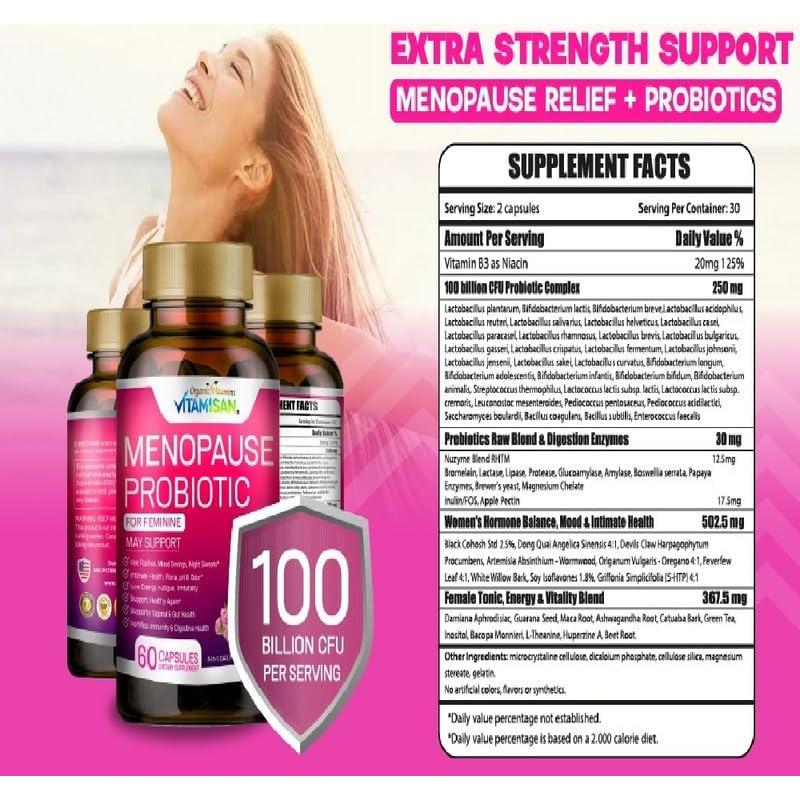 Probioticos para Menopausia Vitamisan 100 Mil Millones CFU