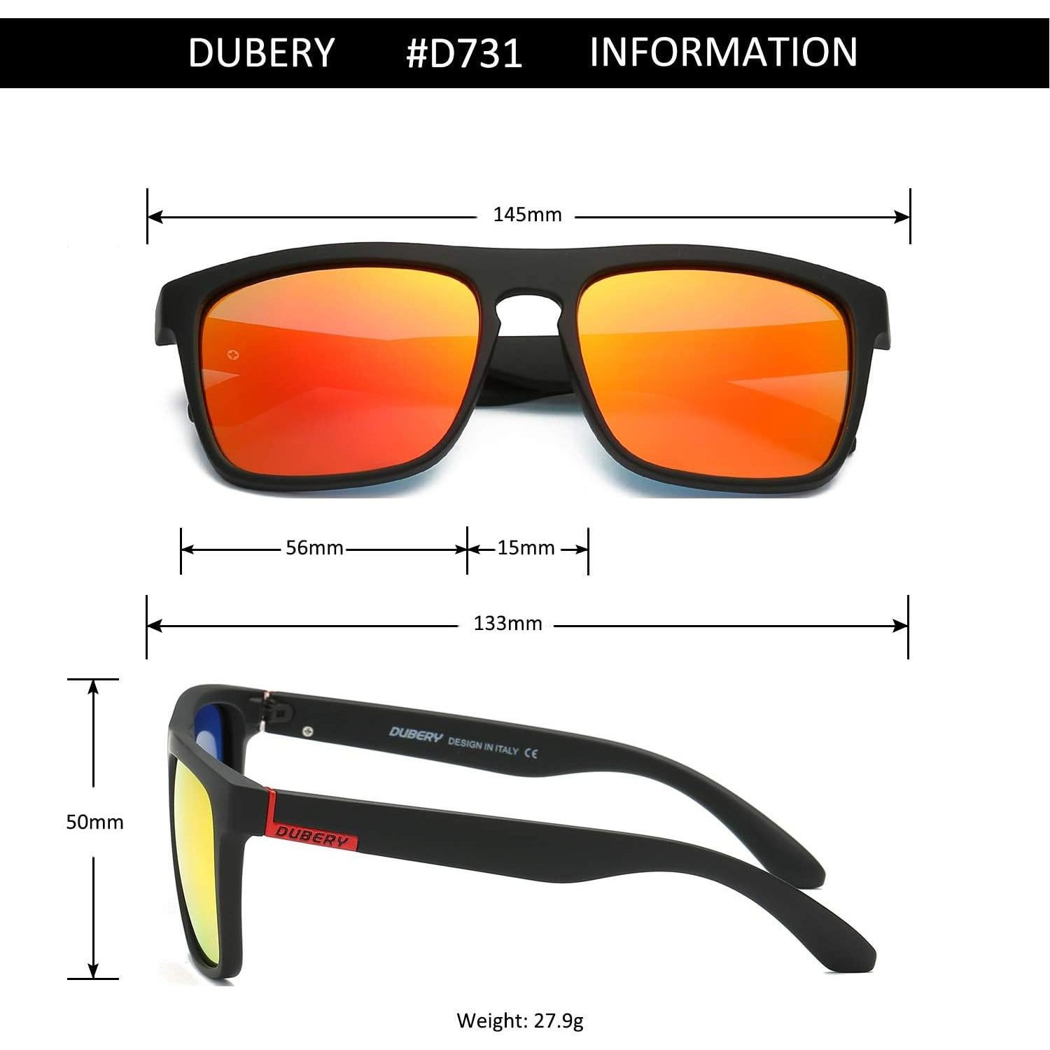 Gafas de sol polarizadas DUBERY unisex UV400 retro