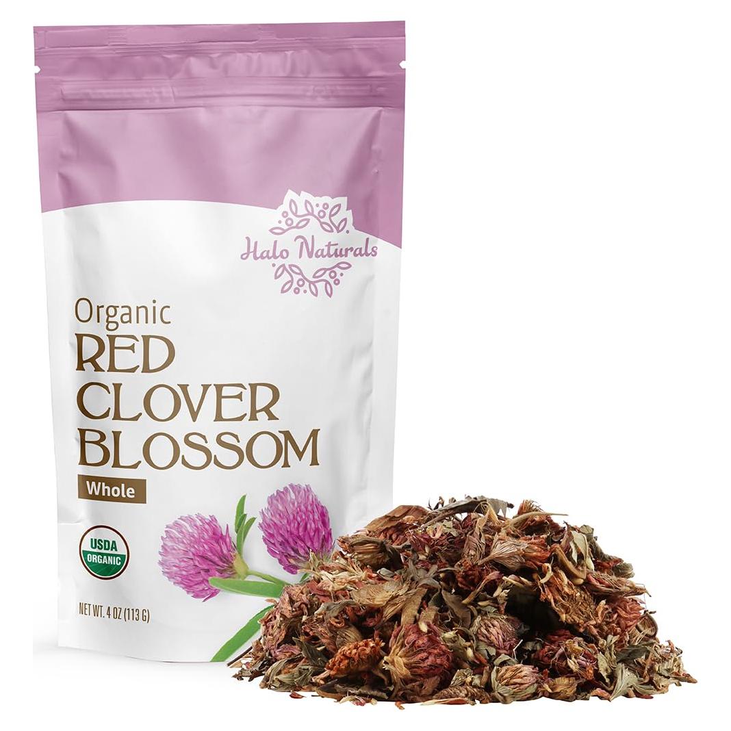 Flor de Trébol Rojo Orgánica Halo Naturals 113g Certificada USDA
