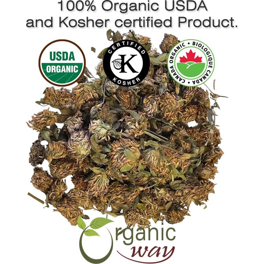 Flores Secas de Trébol Rojo Orgánico - 227 g - Té Herbal