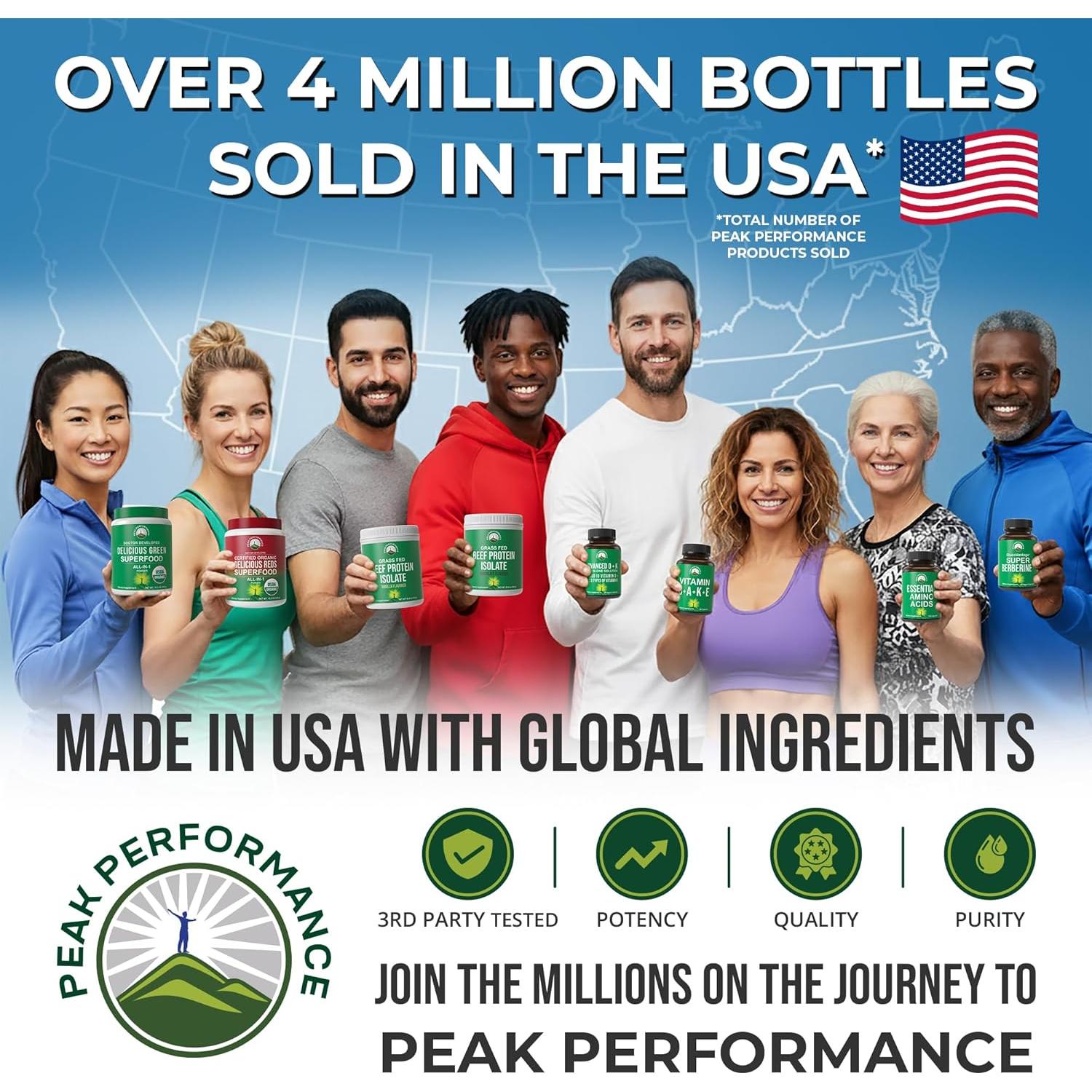 Suplemento Drenaje Linfático Peak Performance 7-en-1 Vegano