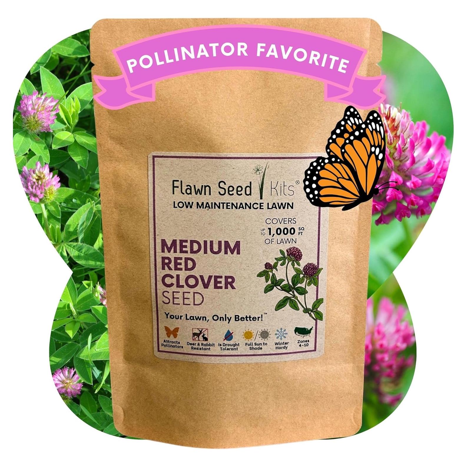 Kits de Semillas Flawn Trébol Rojo Mediano 125g Atrae Polinizadores