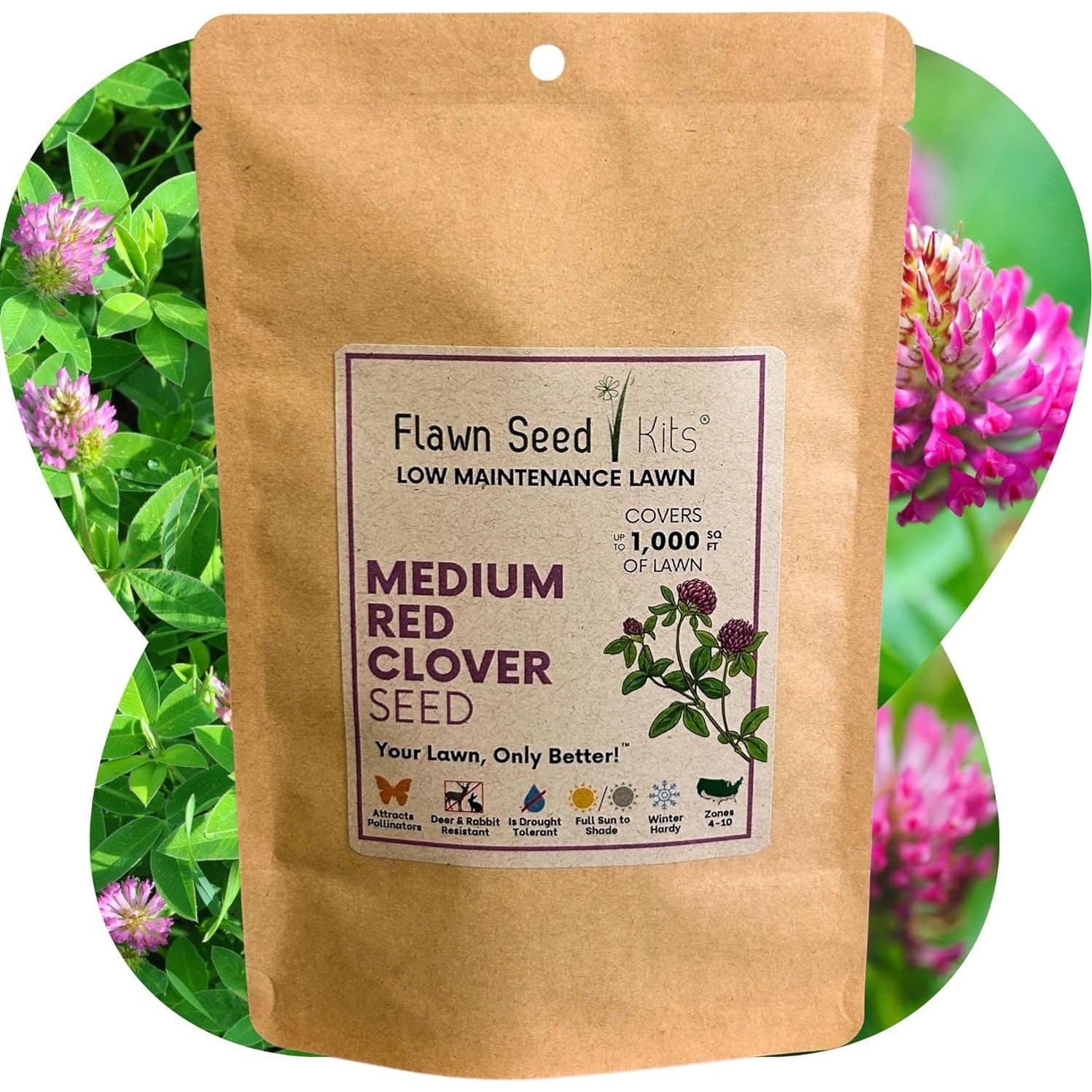 Kits de Semillas Flawn Trébol Rojo Mediano 125g Atrae Polinizadores