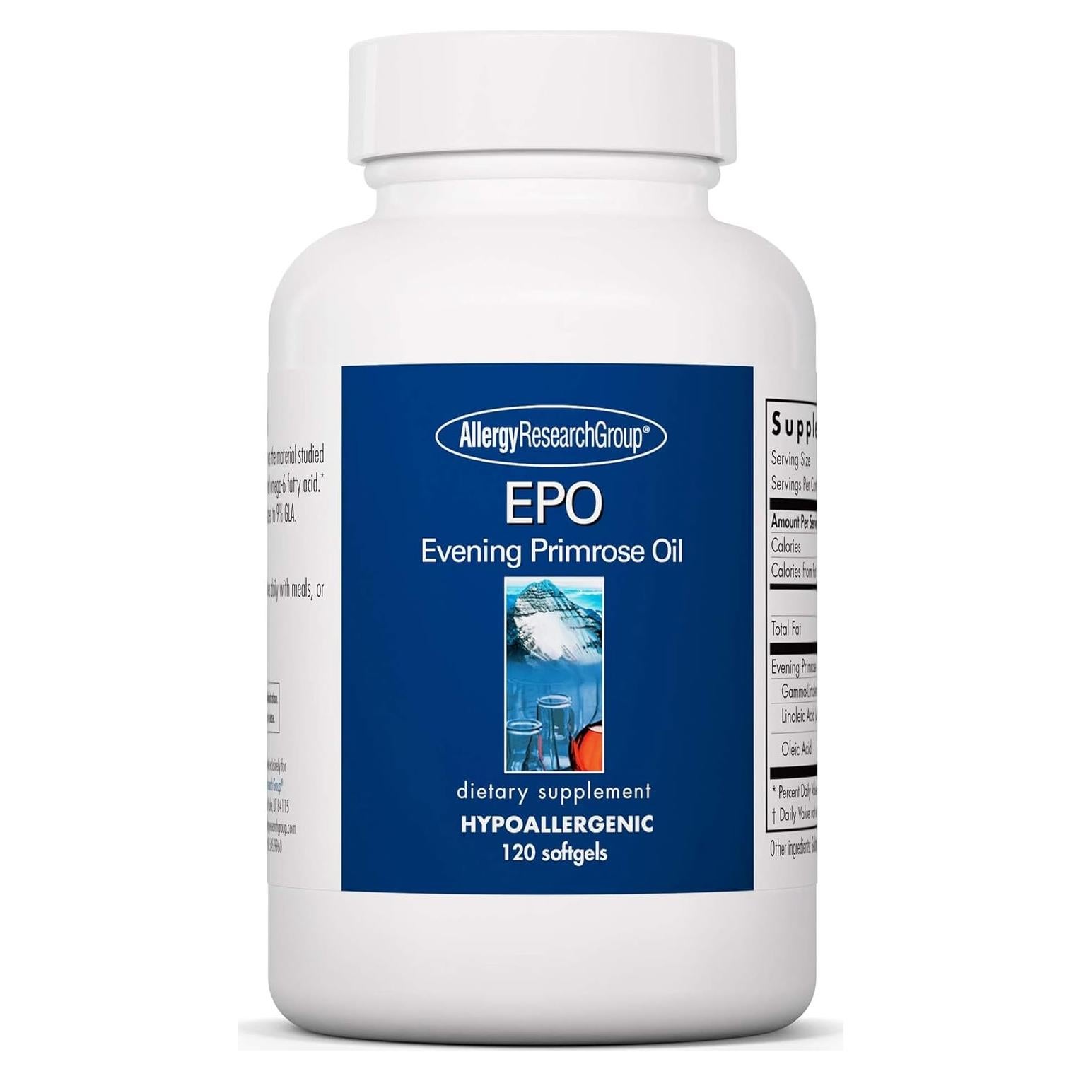 Aceite de Onagra EPO 500mg - Suplemento Omega-6 120 Cápsulas