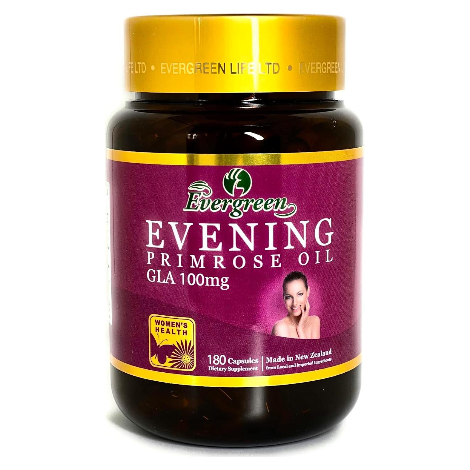 Aceite de Onagra Evergreen 180 Cápsulas Omega-6 GLA