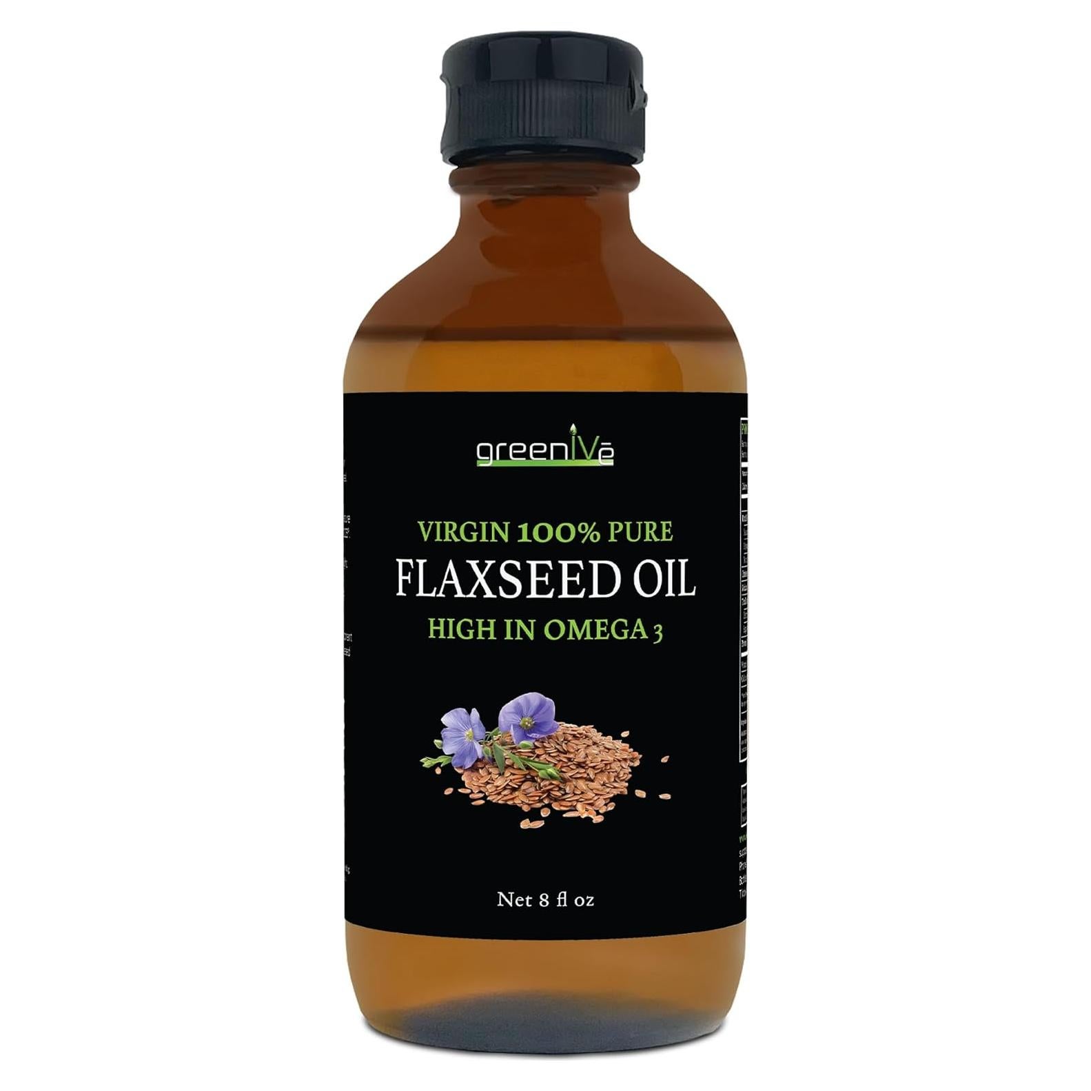 Aceite de Semilla de Linaza GreenIVe 100% Puro 236.6 ml