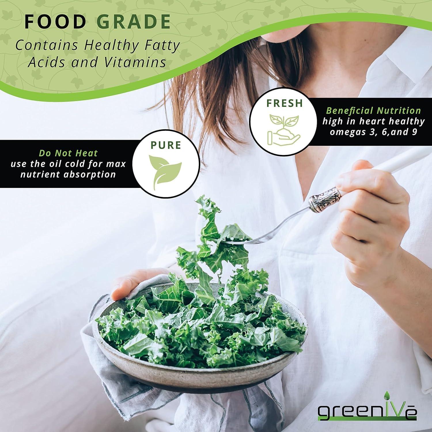 Aceite de Semilla de Linaza GreenIVe 100% Puro 236.6 ml