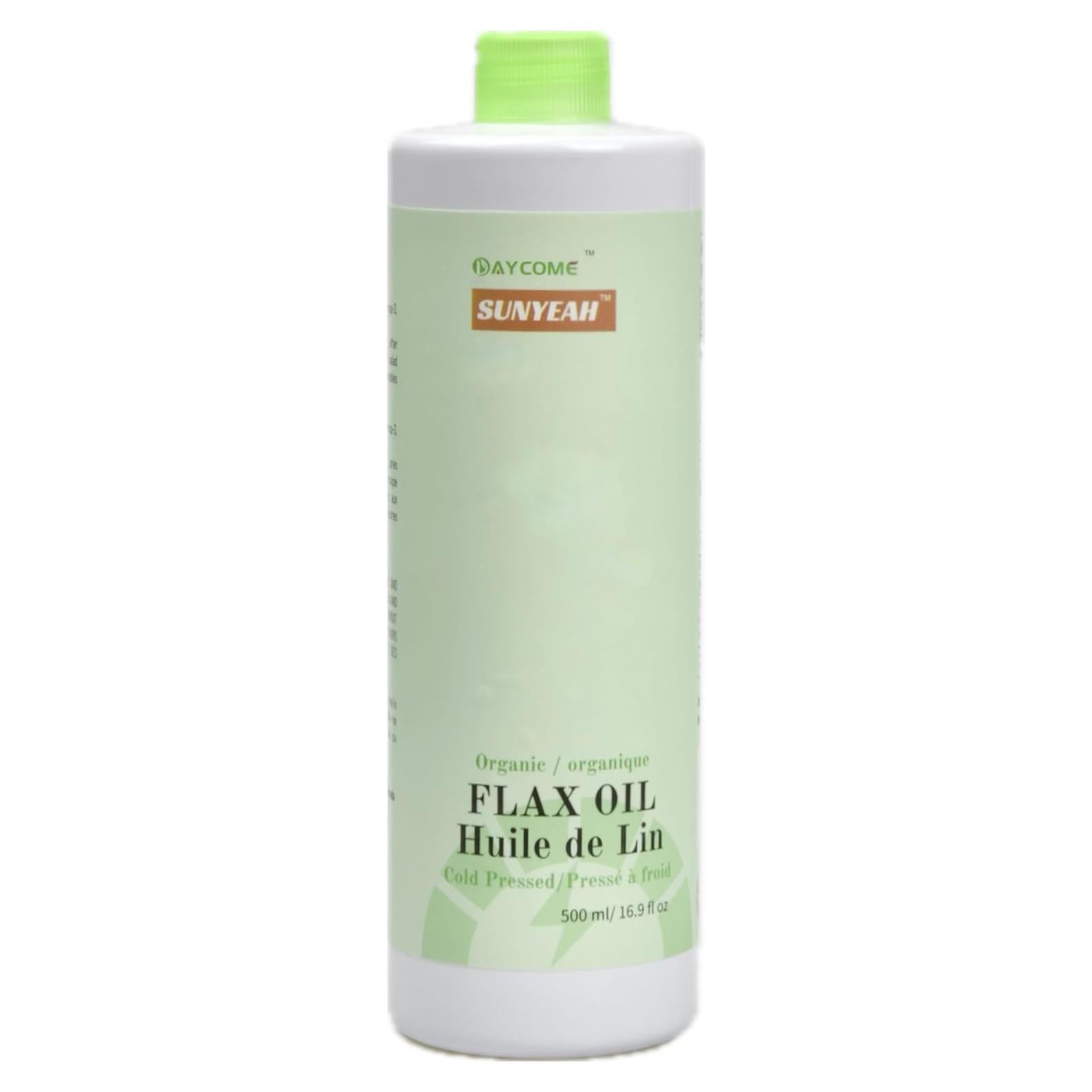 Aceite de Linaza Orgánico Sunyeah 500ml - Exprimido en Frío, Sin Refinar