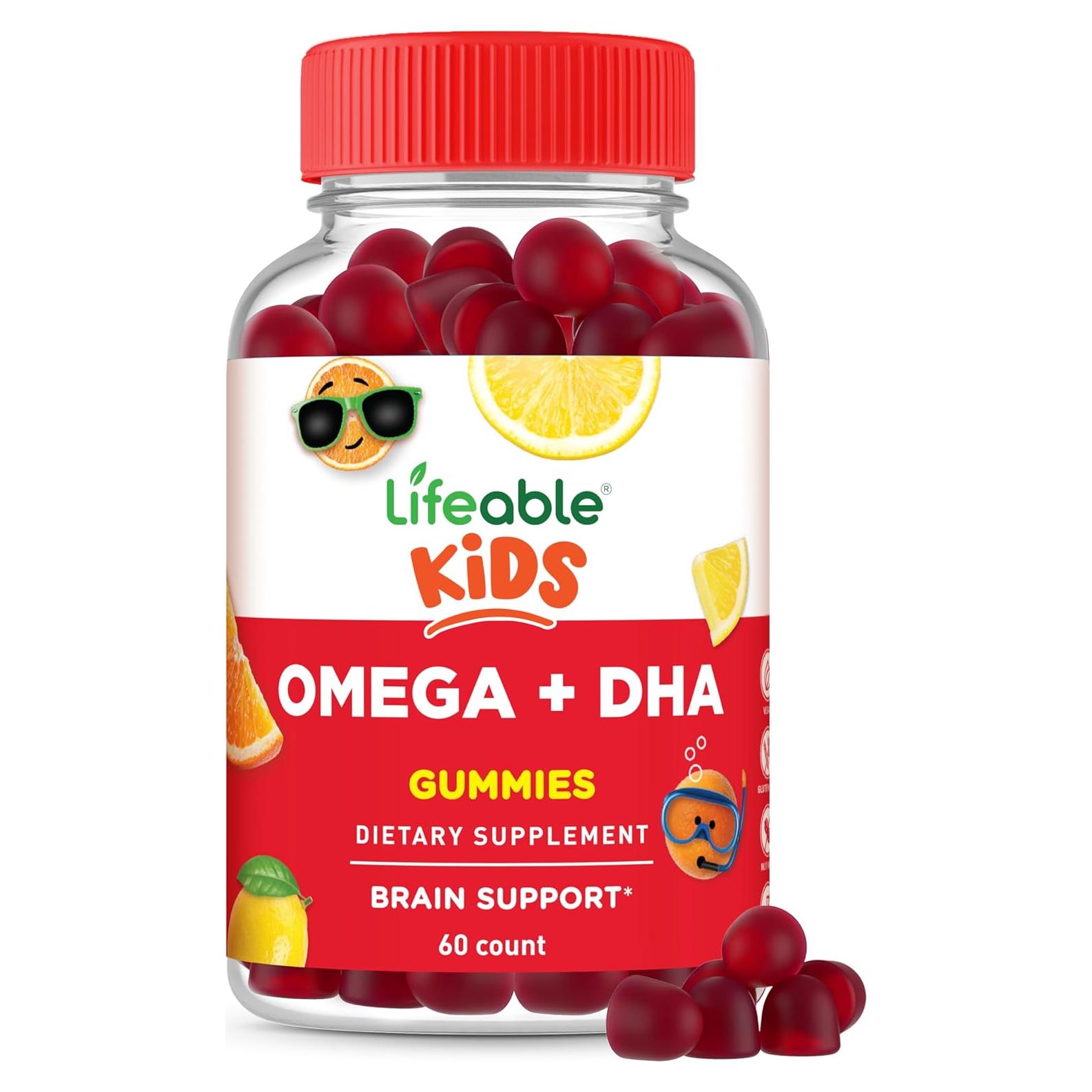 Gominolas Omega 3 Veganas Lifeable para Niños 60 Unidades