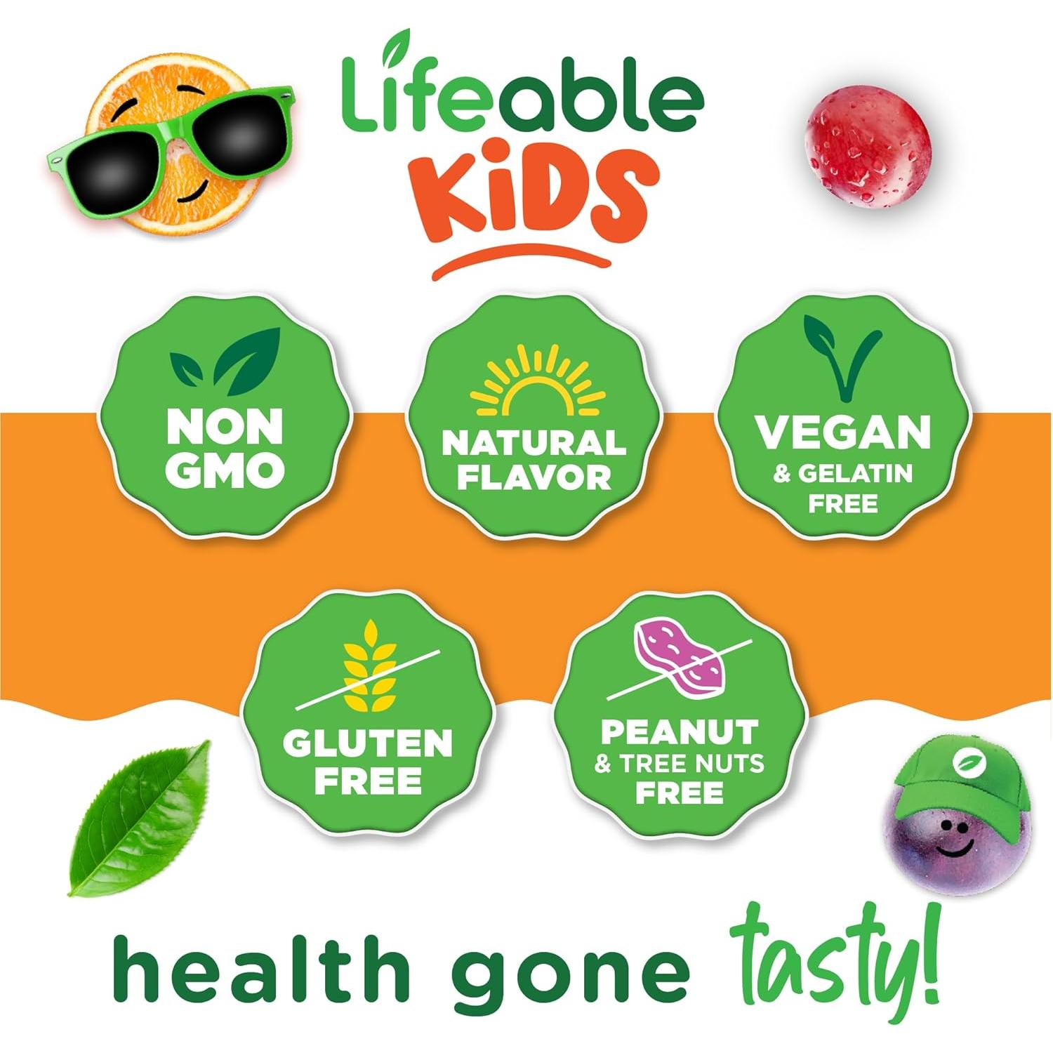 Gominolas Omega 3 Veganas Lifeable para Niños 60 Unidades