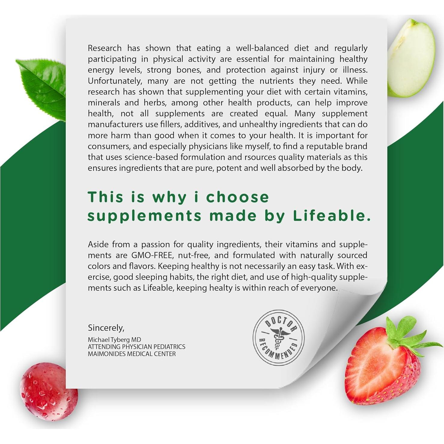 Gominolas Omega 3 Veganas Lifeable para Niños 60 Unidades