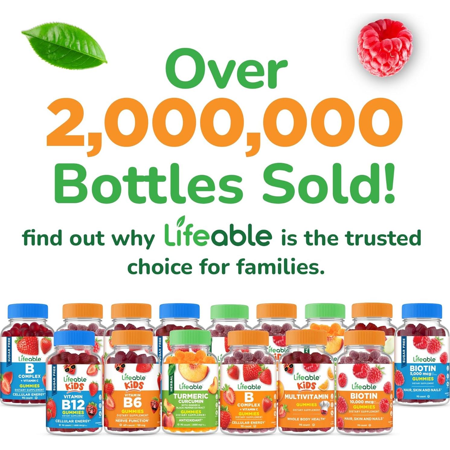 Gomitas Omega 3 6 9 Lifeable | Suplemento Vegano DHA | 60 Unidades