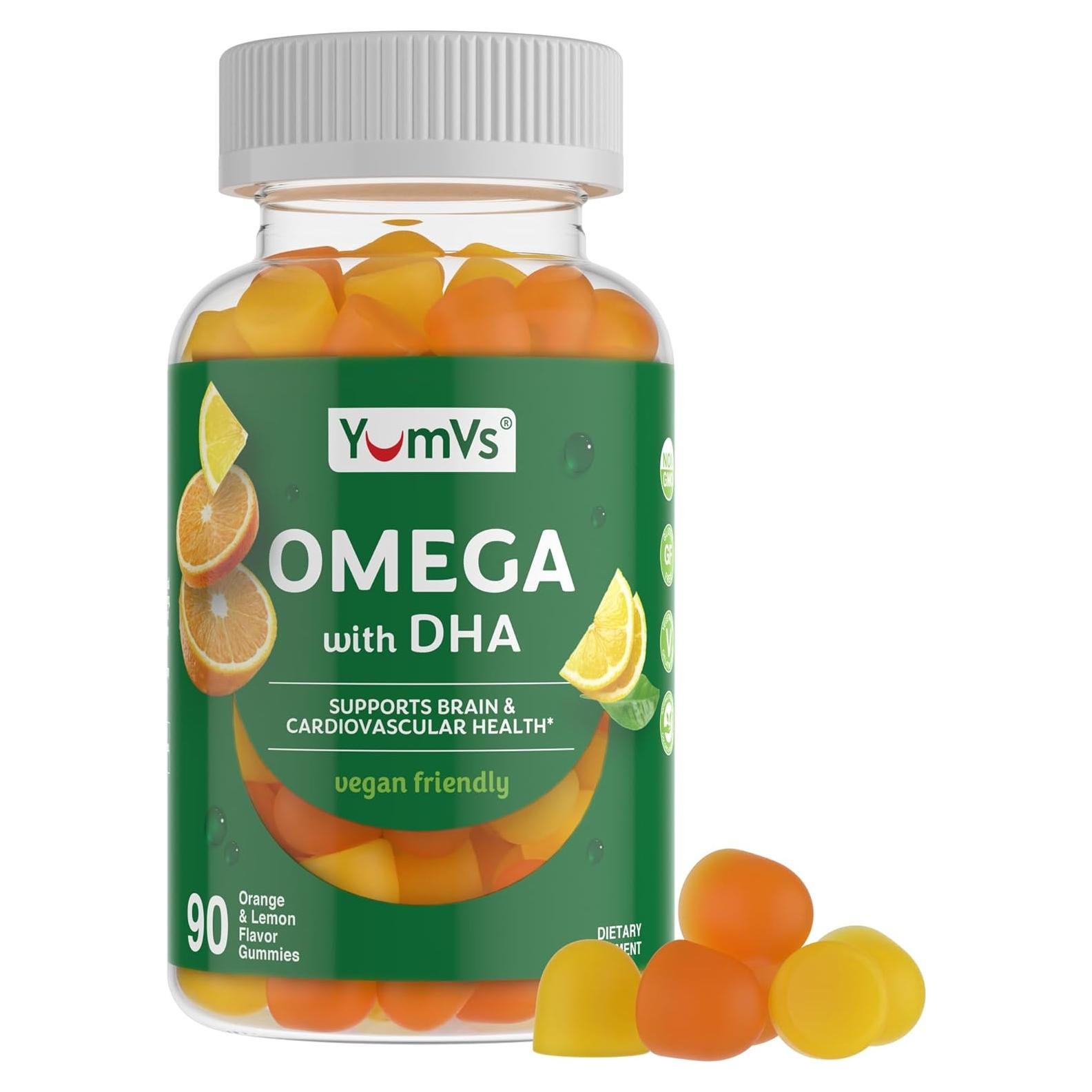 Gomitas Veganas Omega 3 YumVs - 90 Unidades - Limón y Naranja