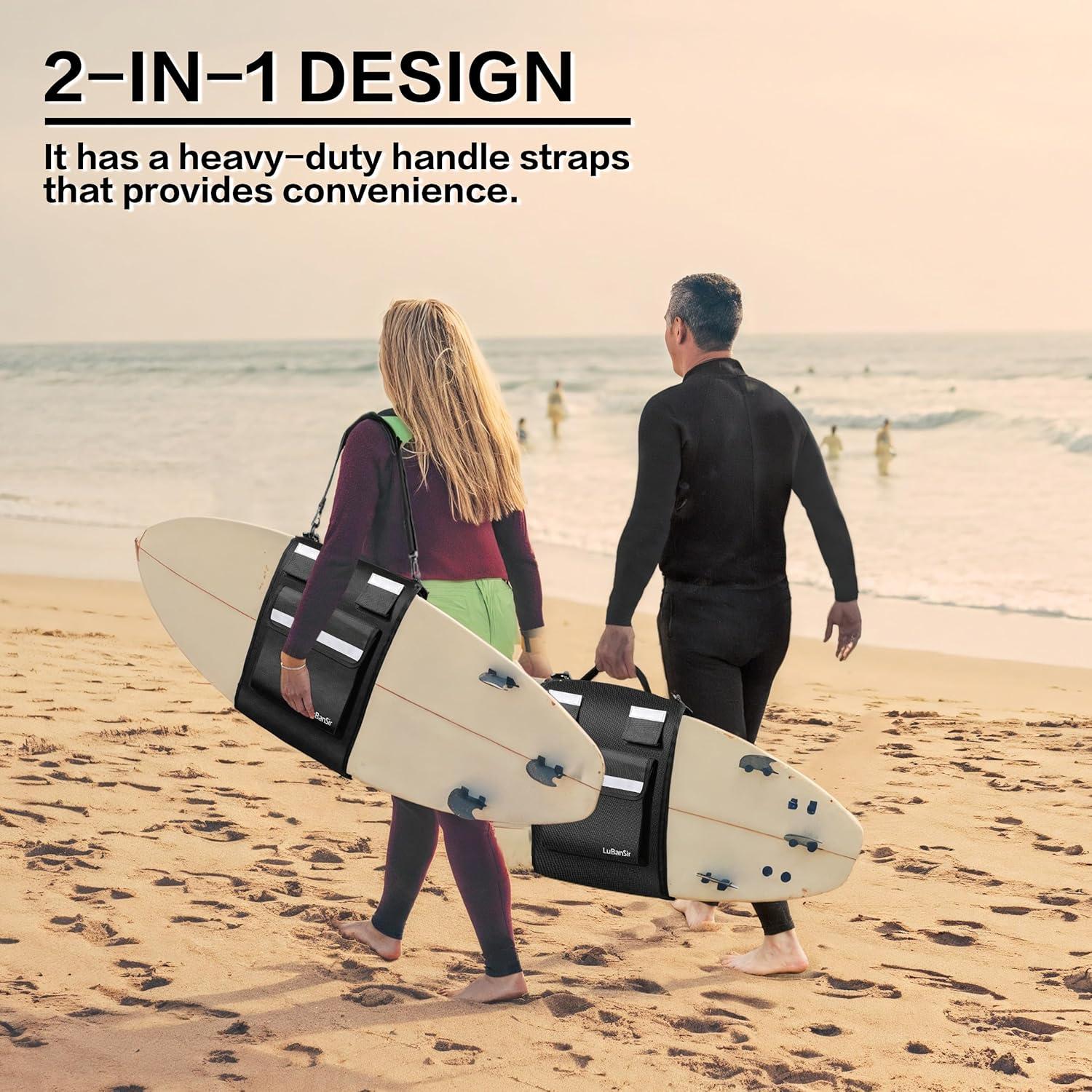 Bolsa de Surf LuBanSir 2 en 1 para Tablas de 152 a 213 cm