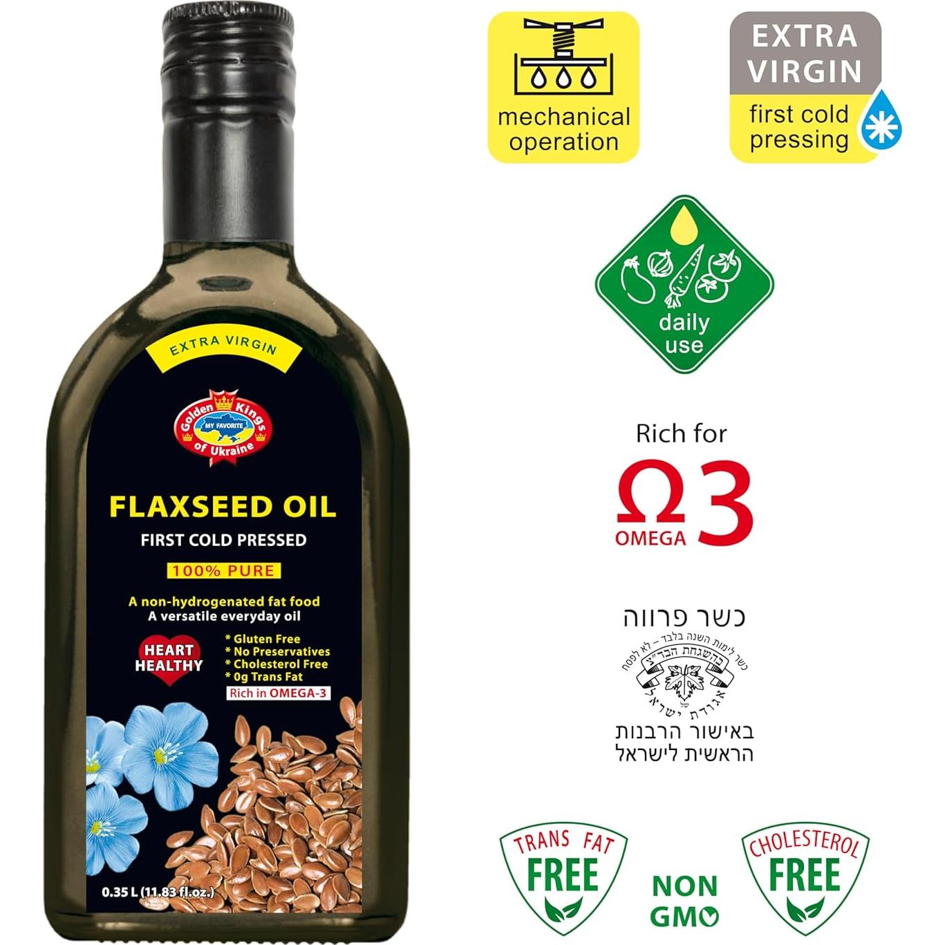 Aceite de Semilla de Linaza Extra Virgen Reyes Dorados 335 g