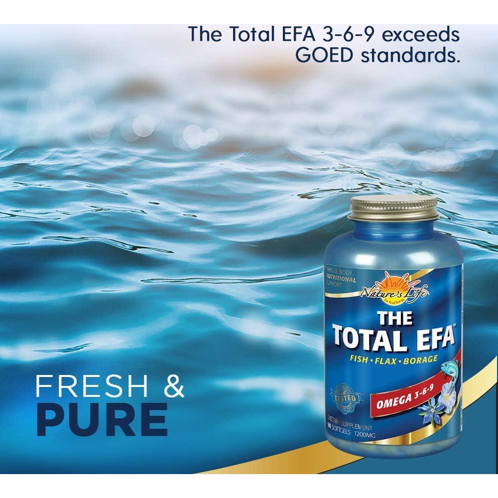 Aceite de Pescado Total EFA Nature's Life 1200 mg 90 Softgel
