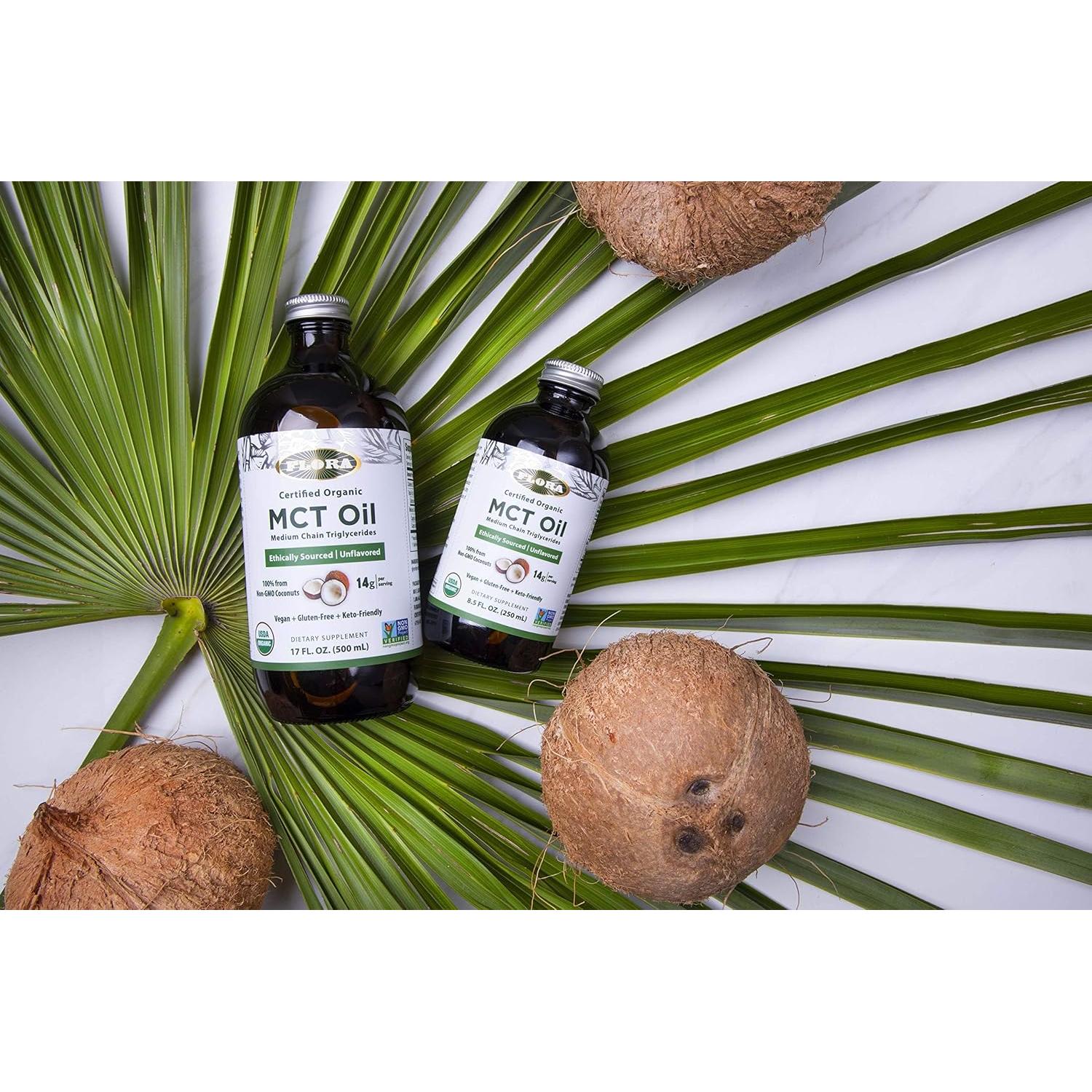 Aceite MCT Orgánico Flora 250 ml - Salud Muscular y Cerebral