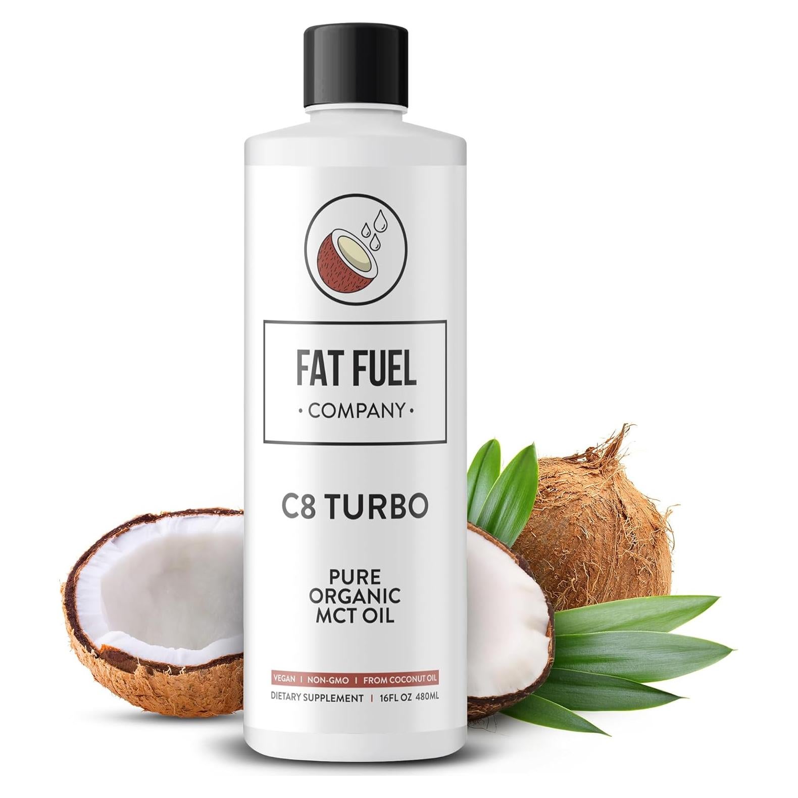 Aceite C8 MCT Fat Fuel - Suplemento Keto 473 ml Energía Pura