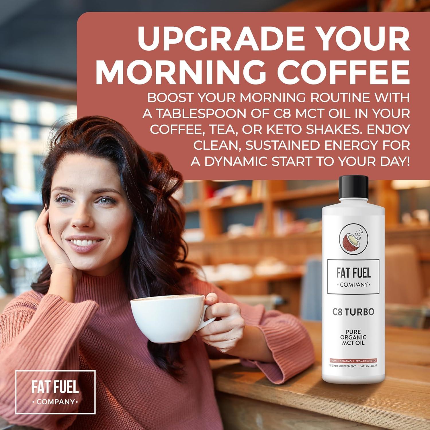 Aceite C8 MCT Fat Fuel - Suplemento Keto 473 ml Energía Pura