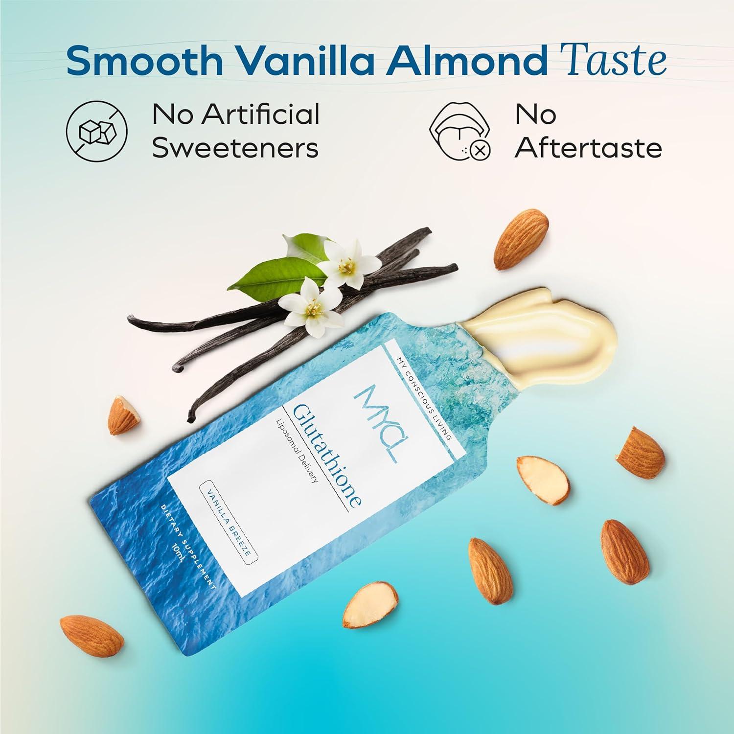 Suplemento de Glutati&oacute;n Liposomal MYCL - 30 Paquetes Squeeze - Almendra de Vainilla