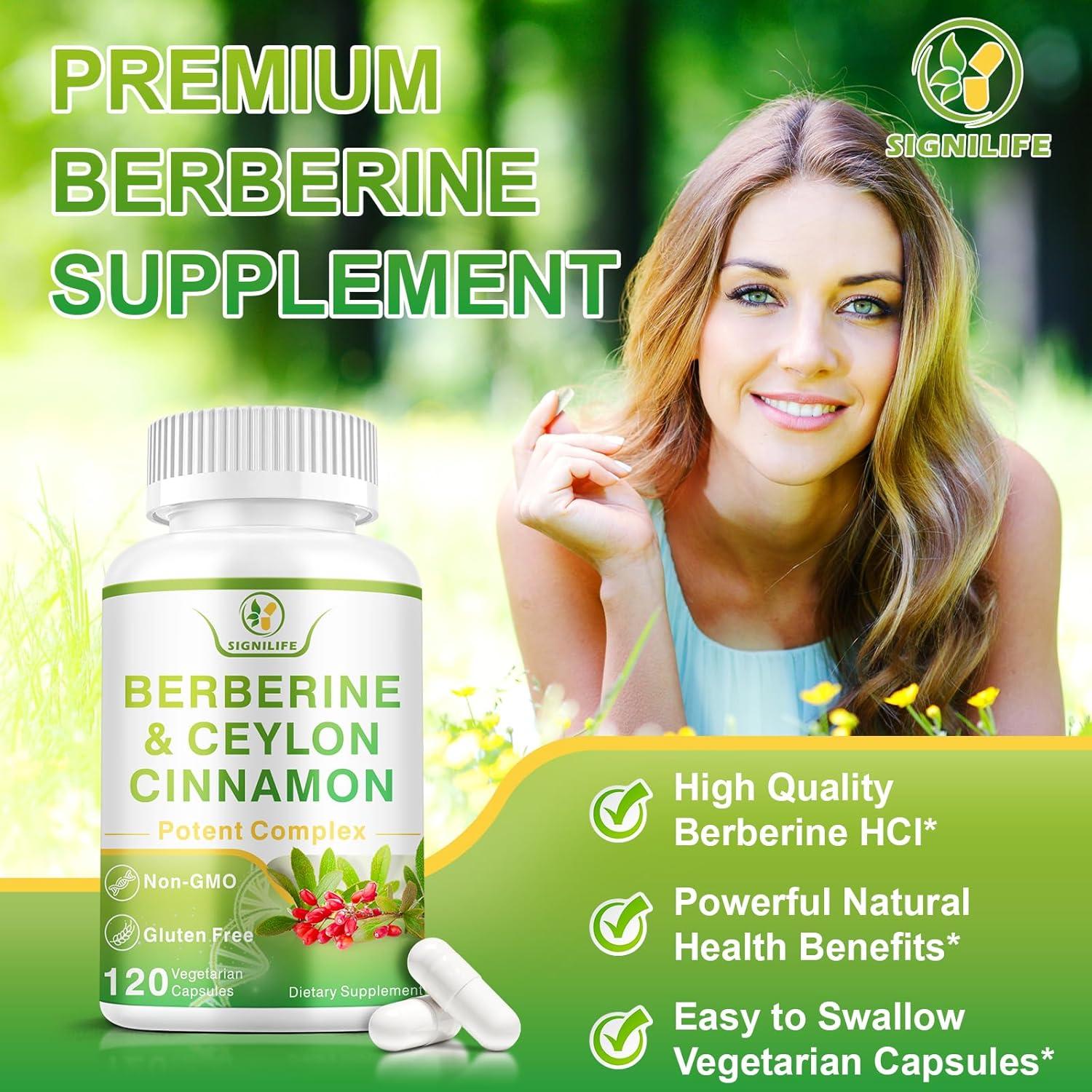 Berberina con Canela de Ceilán SIGNILIFE 1200mg 120 Cápsulas