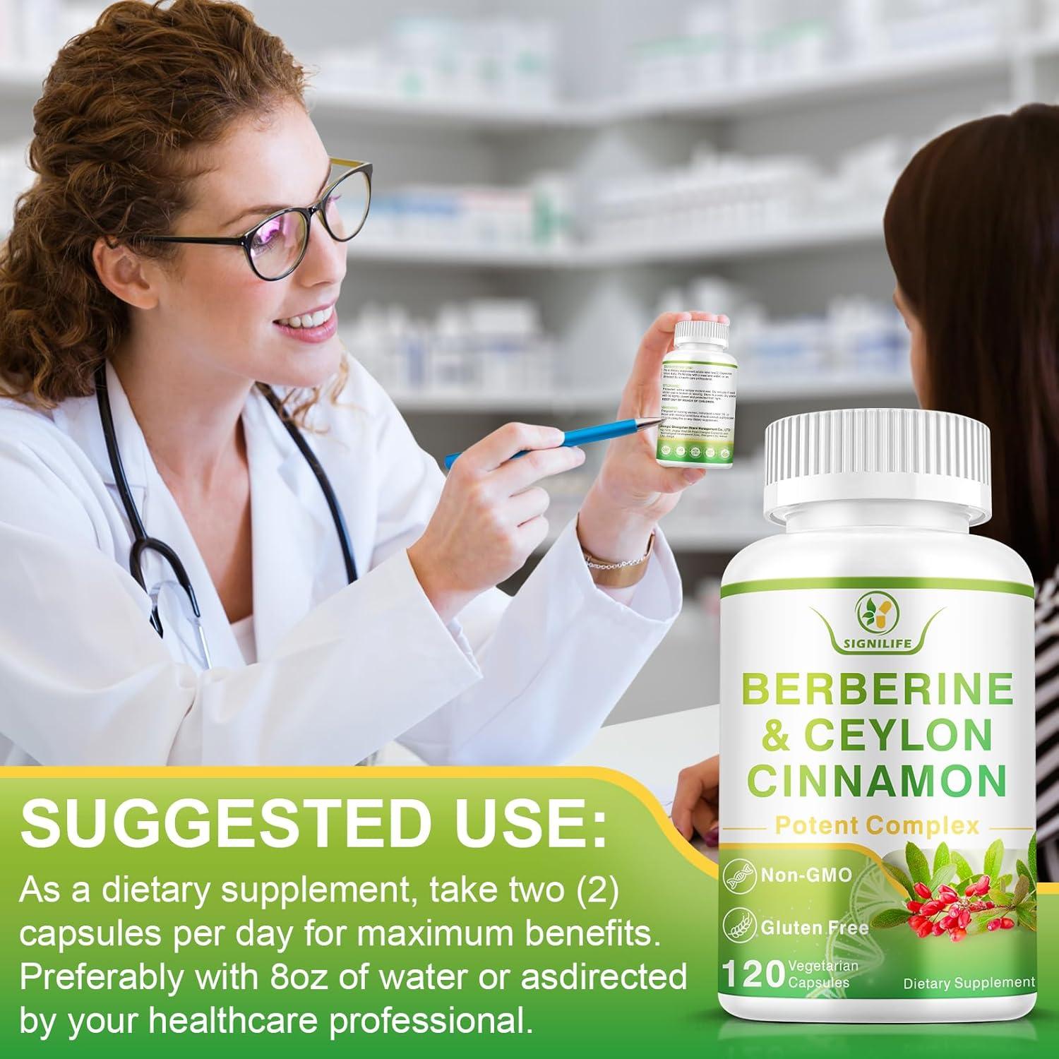 Berberina con Canela de Ceilán SIGNILIFE 1200mg 120 Cápsulas