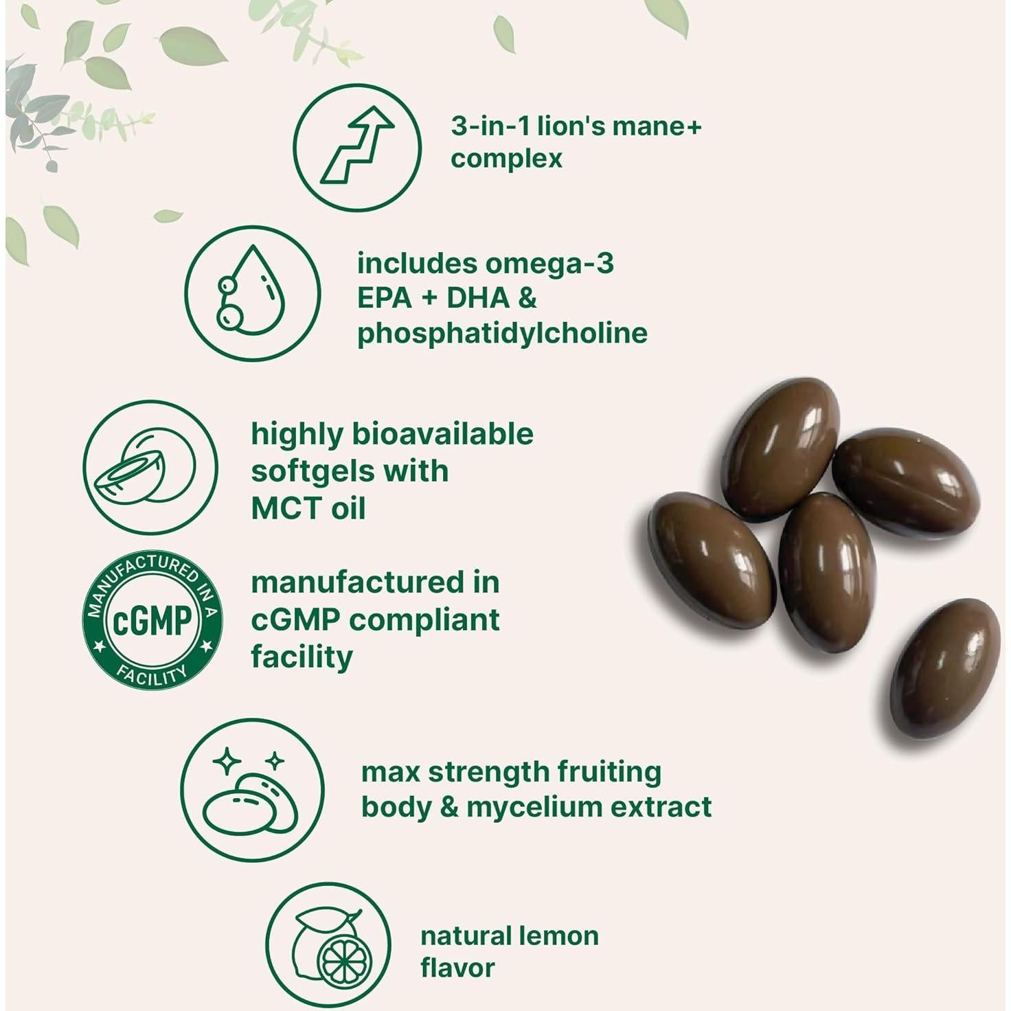 Cápsulas blandas Melena de León Micro Ingredients 240 unidades