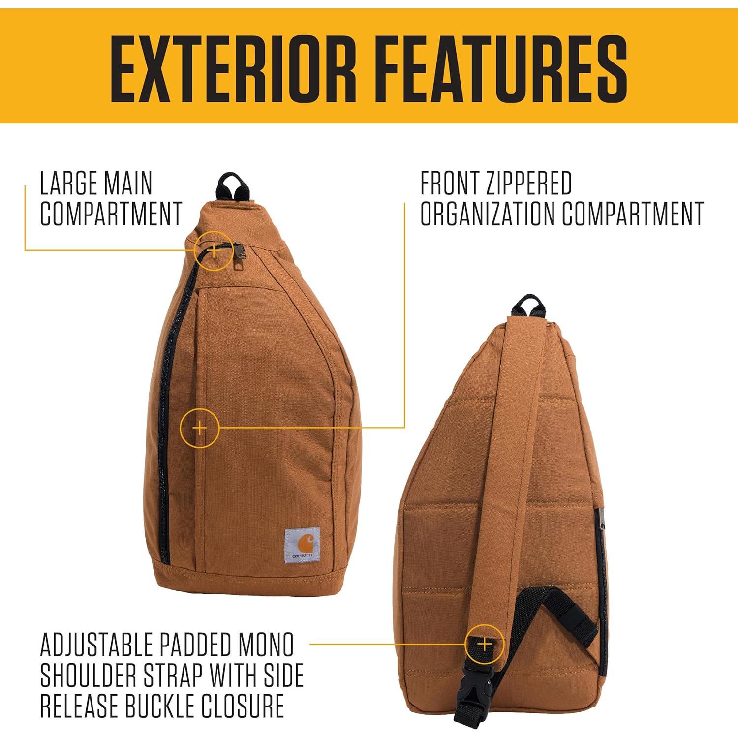 Mochila Cruzada Carhartt Sling Negra con Funda para Tableta