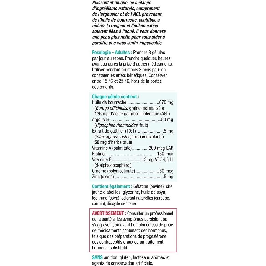 Suplemento Jamieson Piel Clara GLA Aceite de Borraja 60 cápsulas