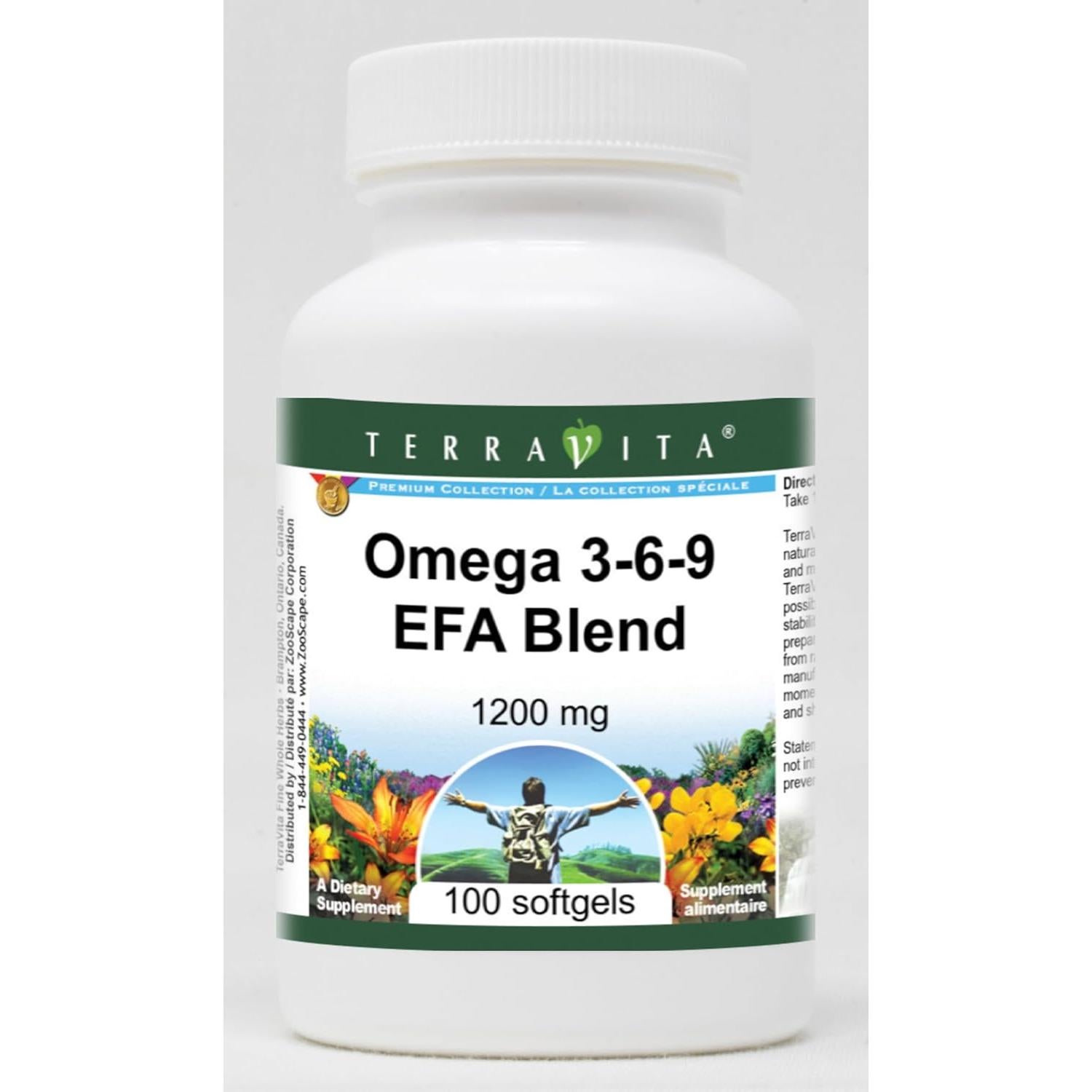 Suplemento Omega 3-6-9 TerraVita 1200 mg - 100 gelatinas blandas