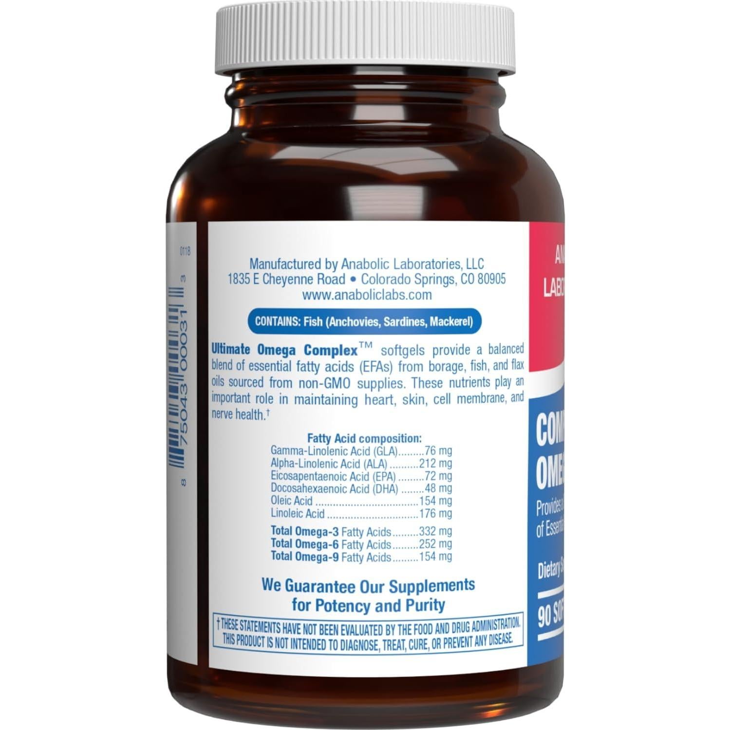 Suplemento Omega 3 6 9 Anabolic Laboratories 90 Cápsulas