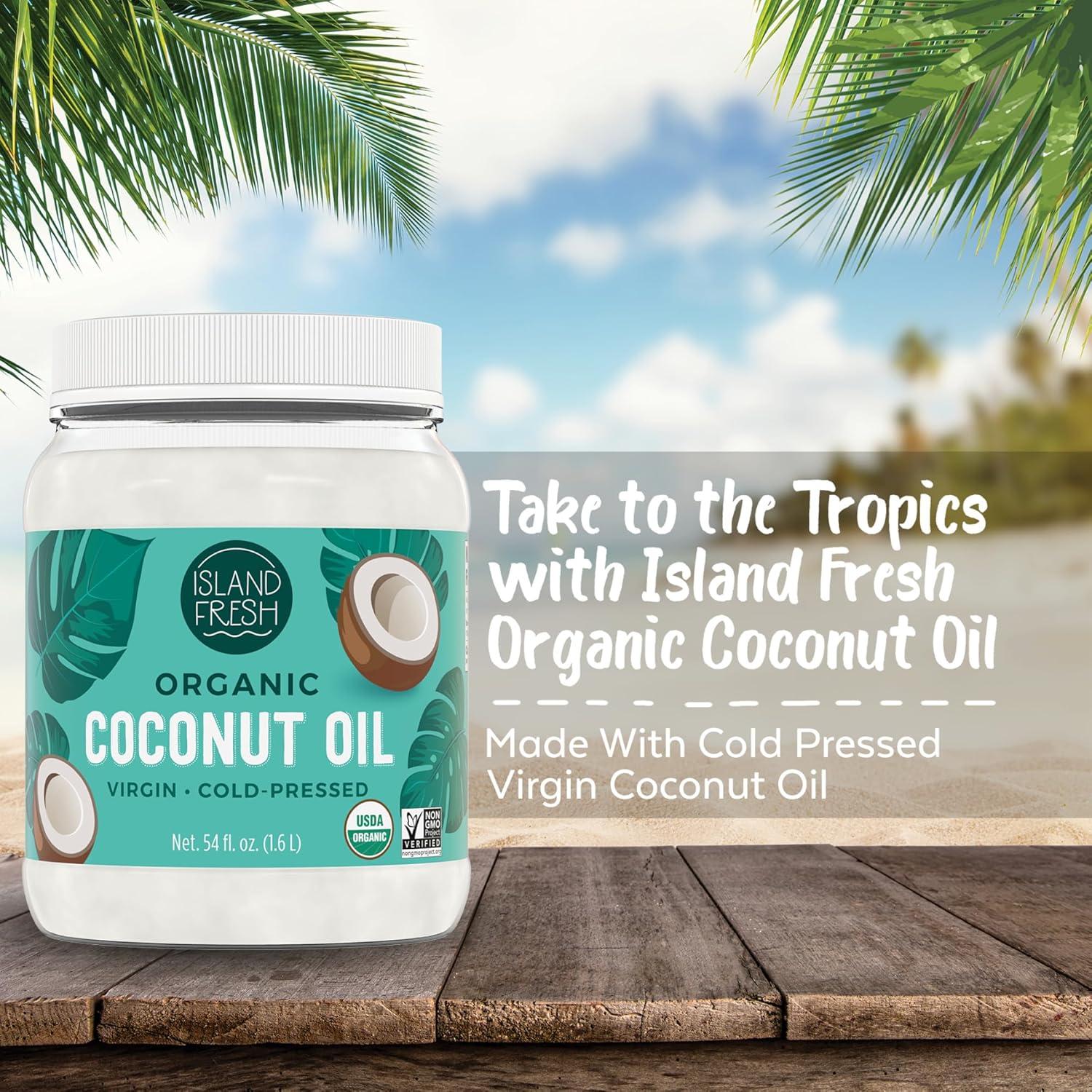 Aceite de Coco Orgánico Island Fresh 1590 ml Prensado en Frío