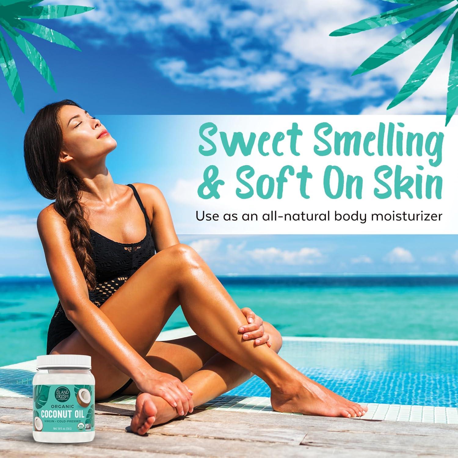 Aceite de Coco Orgánico Island Fresh 1590 ml Prensado en Frío