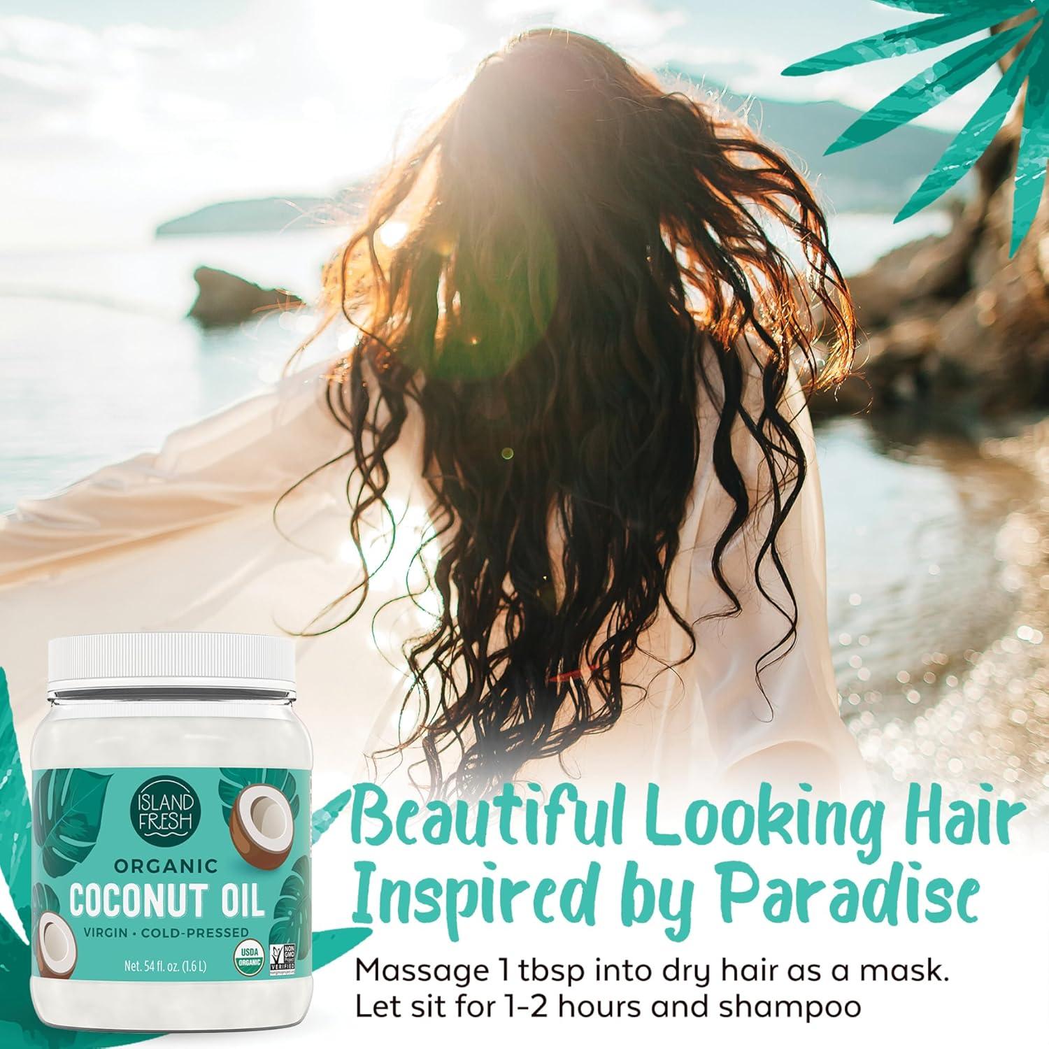 Aceite de Coco Orgánico Island Fresh 1590 ml Prensado en Frío