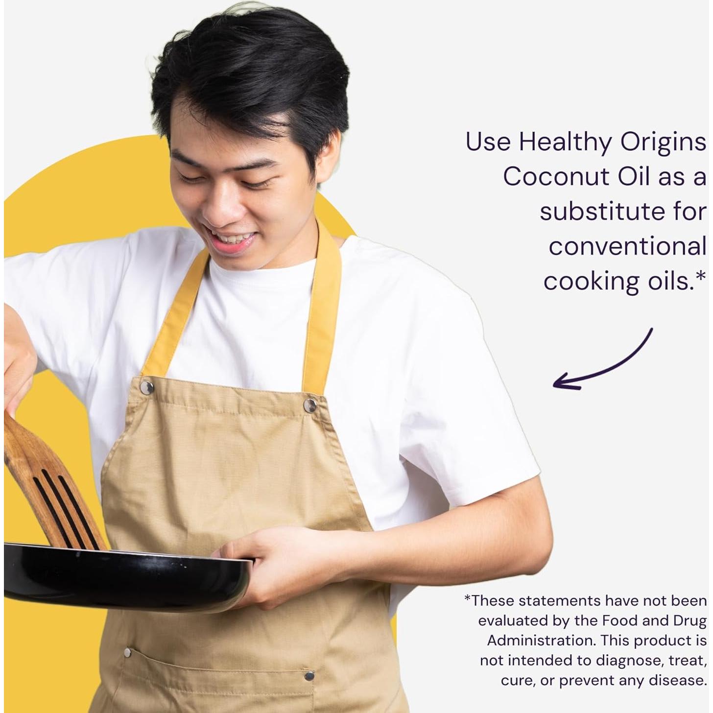 Aceite de Coco Prensado en Frío Healthy Origins 591 ml - 93% MCTs