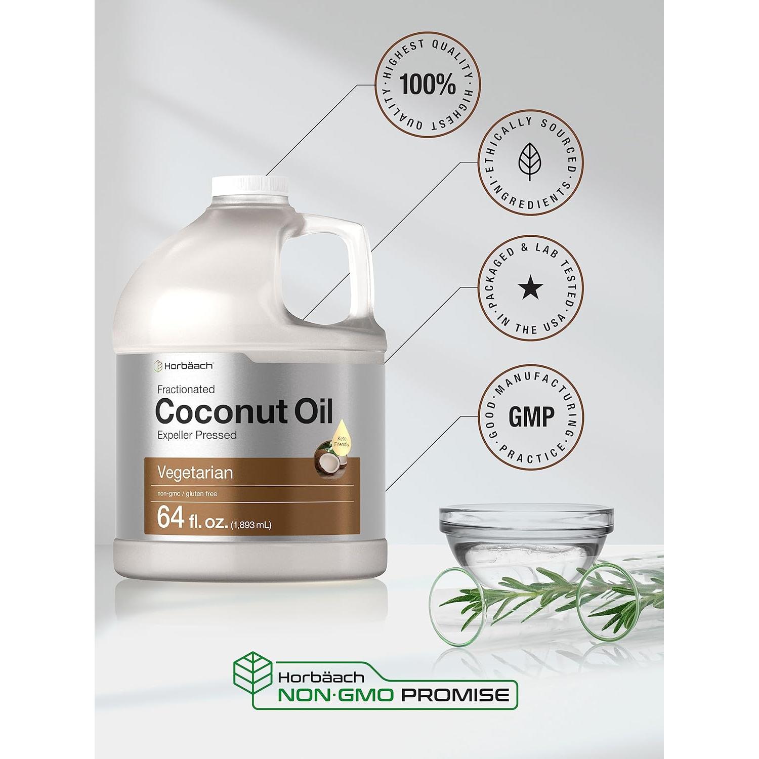 Aceite de Coco Fraccionado Horbaach 1.89 L Sin Sabor Keto