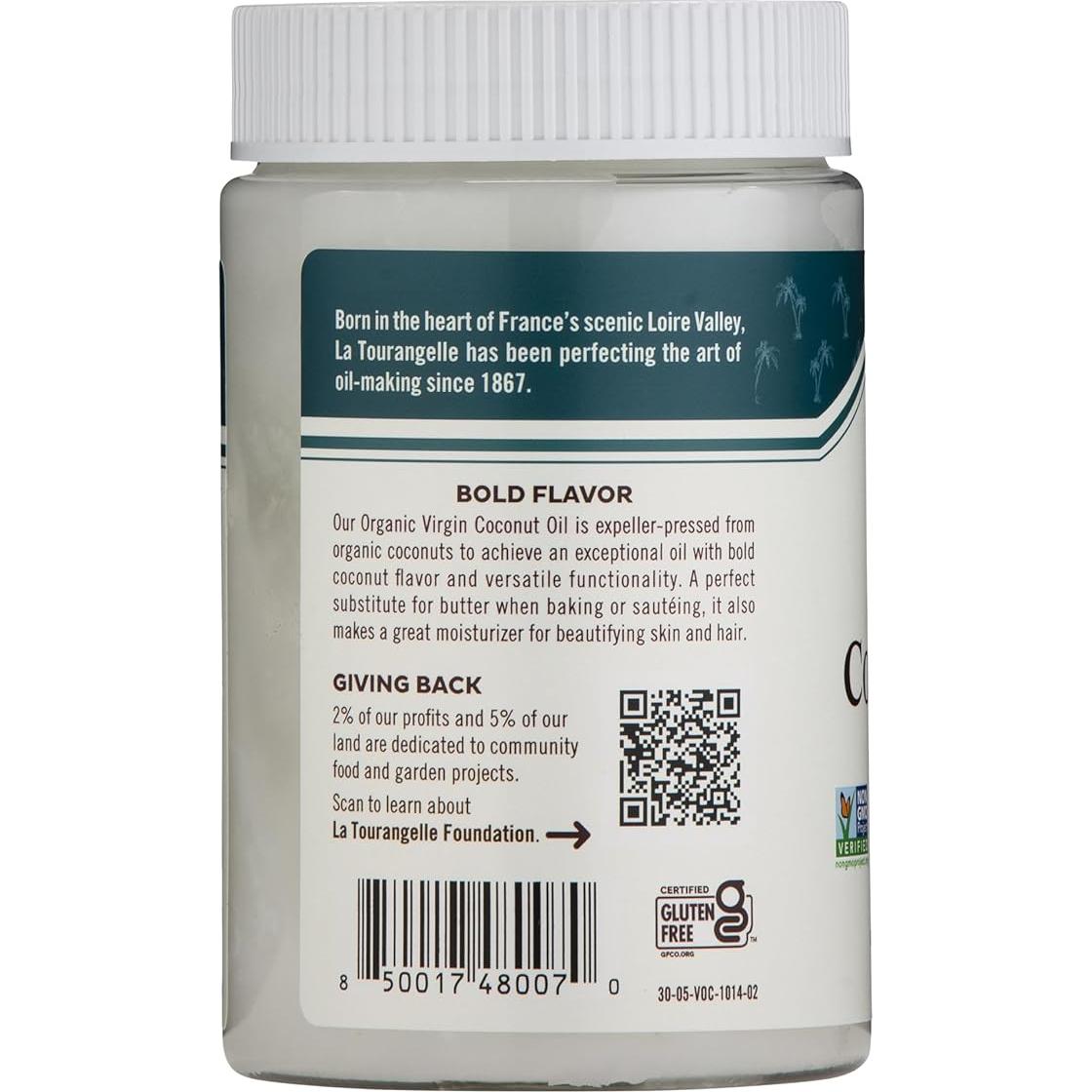 Aceite de Coco Orgánico La Tourangelle 414 ml Prensado en Frío