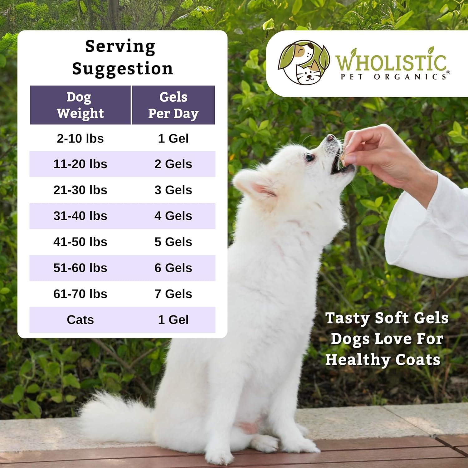 Aceite de Kril Wholistic Pet Organics 60 Cápsulas para Perros