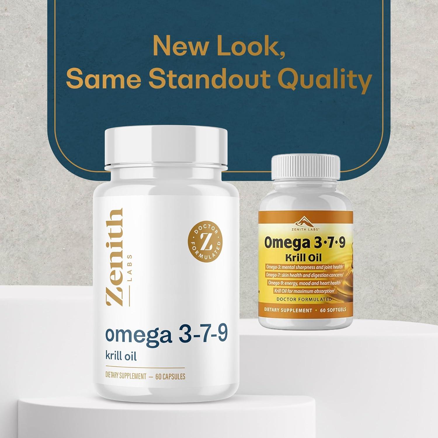 Zenith Labs Omega 379 con Krill - EPA, DHA, Omega-7 y Omega-9