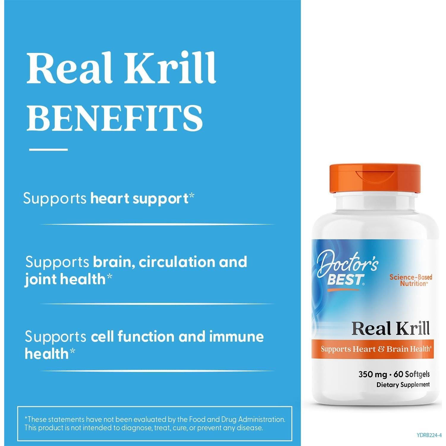 Suplemento de Aceite de Krill Doctor's Best 350mg 60 Cápsulas