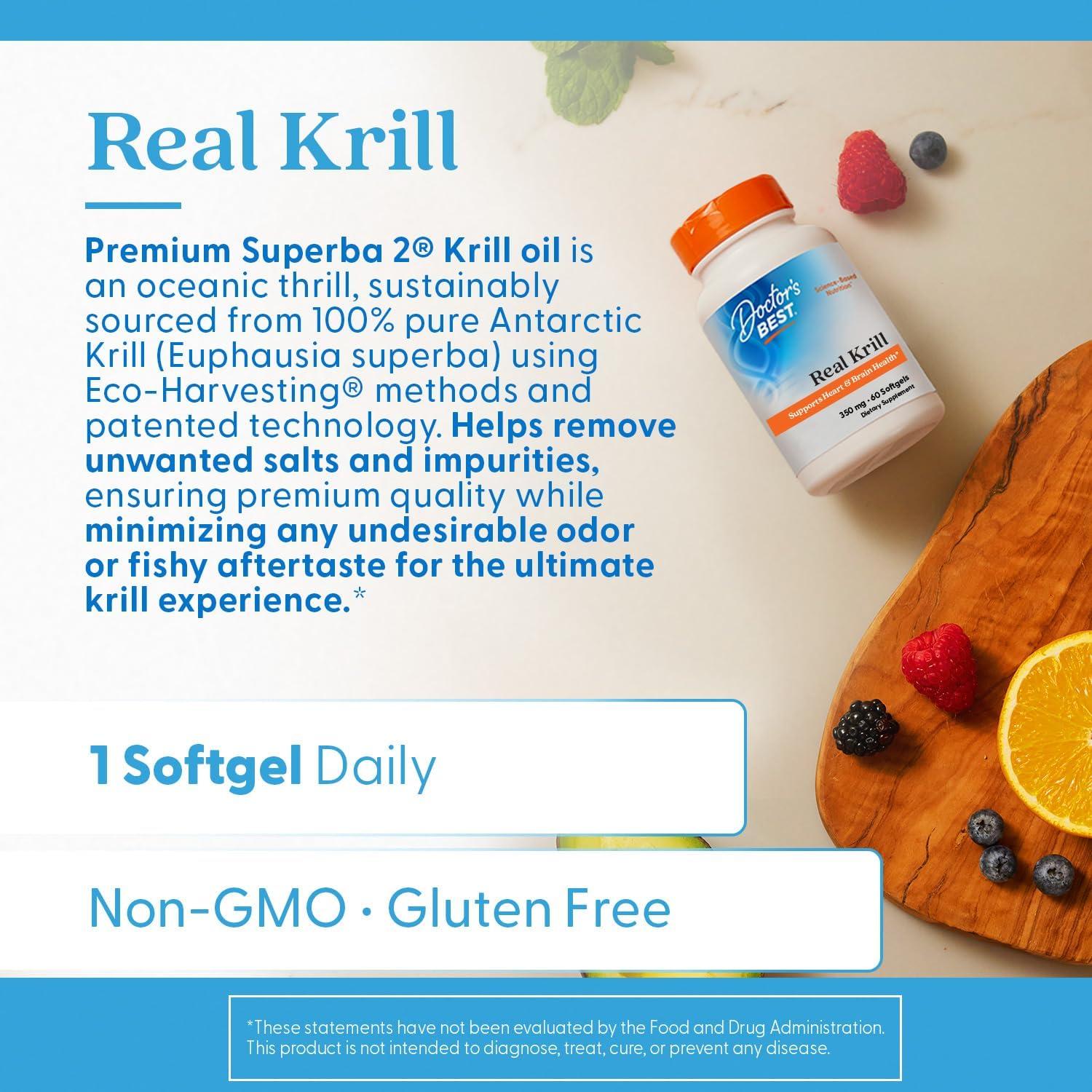 Suplemento de Aceite de Krill Doctor's Best 350mg 60 Cápsulas