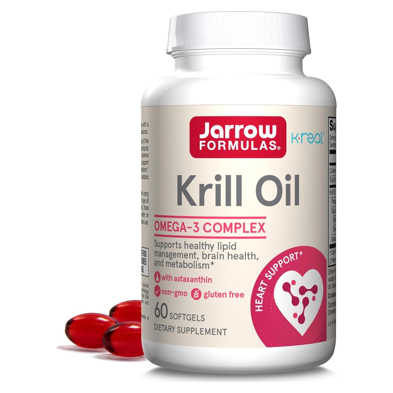 Aceite de Krill Jarrow Formulas 60 Cápsulas Blandas Omega-3