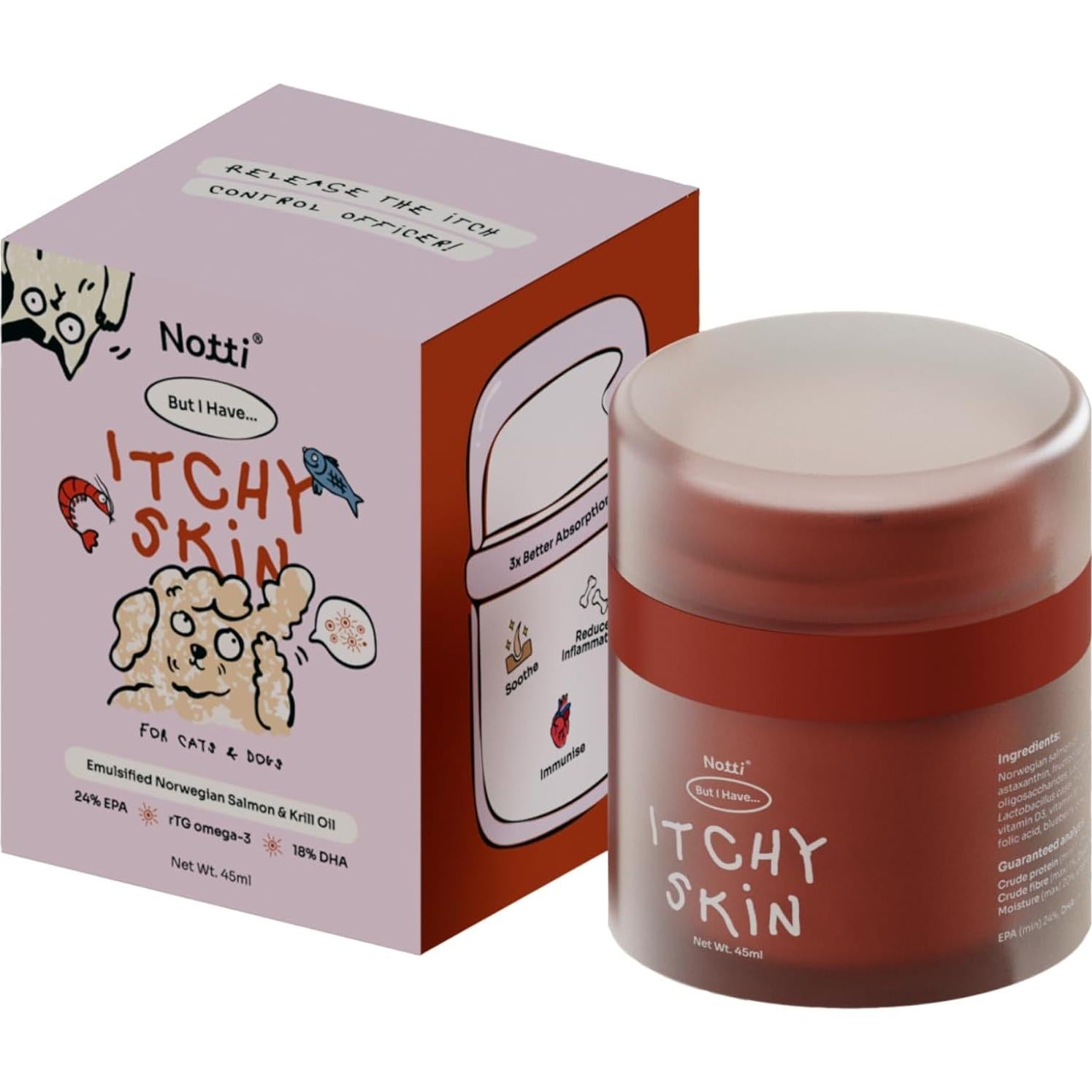 Suplemento Omega 3 Notti para Mascotas - Aceite de Salmón y Krill