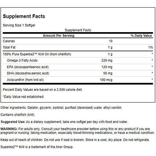 Swanson EFA Aceite de Krill Superba2 30 Cápsulas 1g