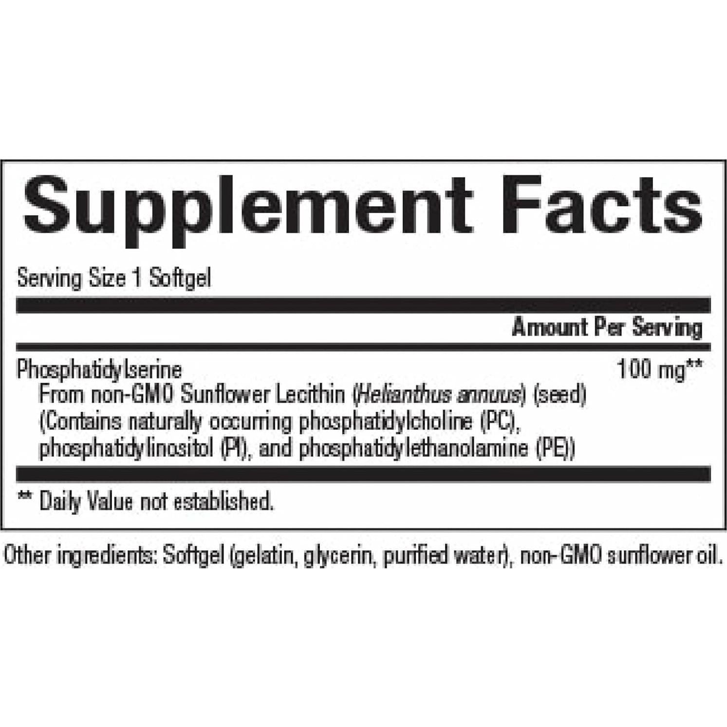 Fosfatidilserina Factores Naturales 120 Gelatinas Blandas