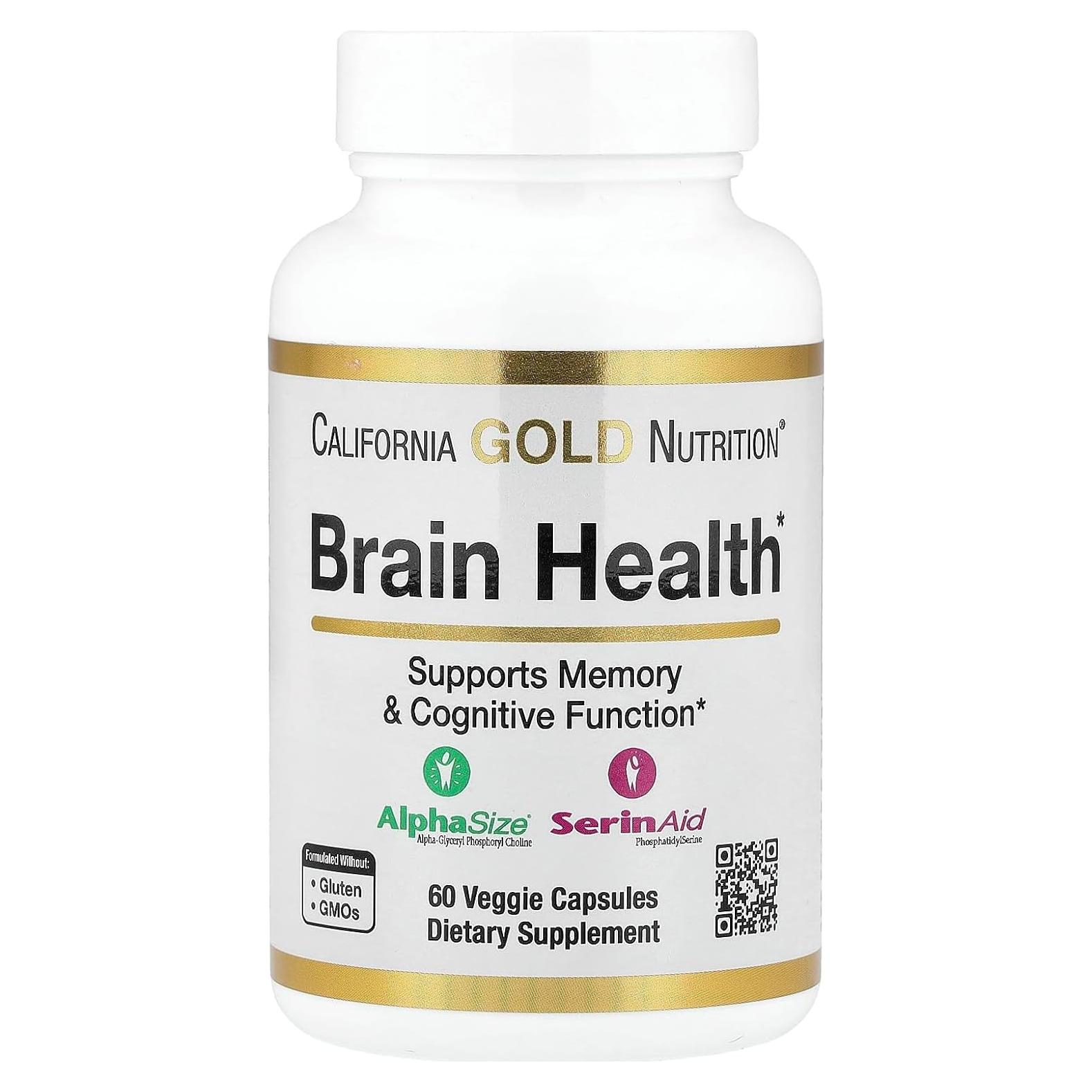 Suplemento Cerebral California Gold Nutrition 60 Cápsulas Veganas